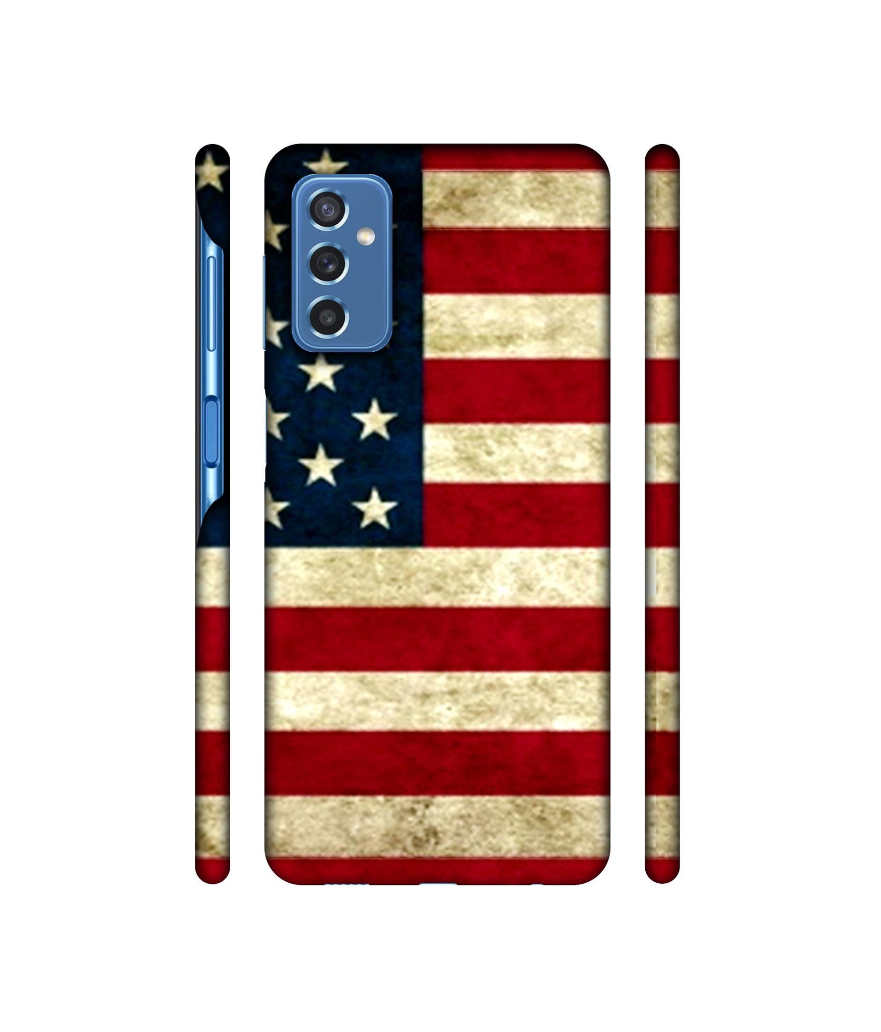 Multicoloured USA Flag Designer Hard Back Cover for Samsung Galaxy M52 5G