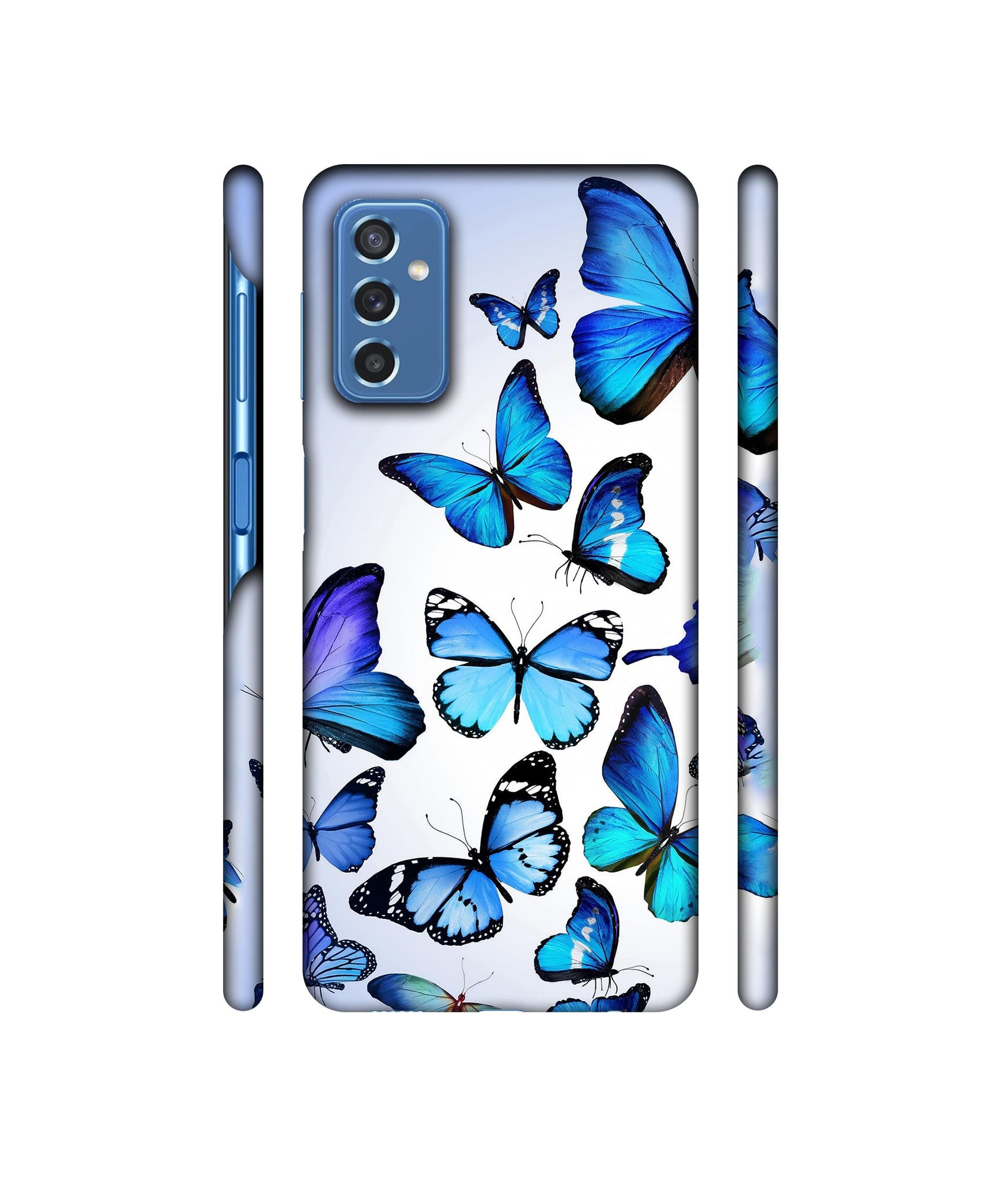 Colorful Flying Butterfly Designer Hard Back Cover for Samsung Galaxy M52 5G