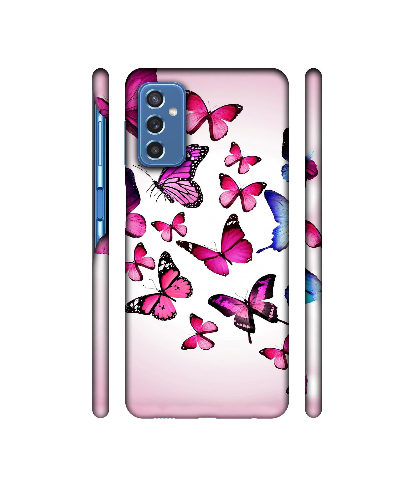 Flying Colorful Butterfly Designer Hard Back Cover for Samsung Galaxy M52 5G