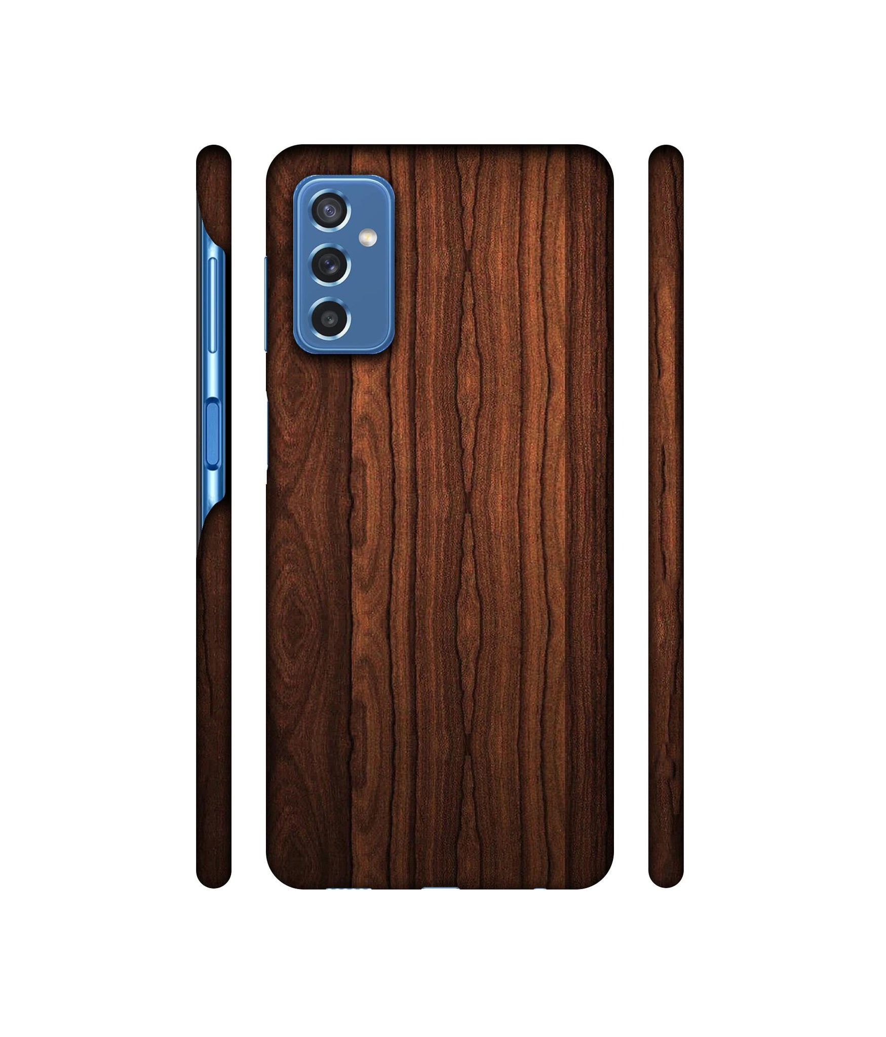 Brown Wooden Texture Designer Hard Back Cover for Samsung Galaxy M52 5G