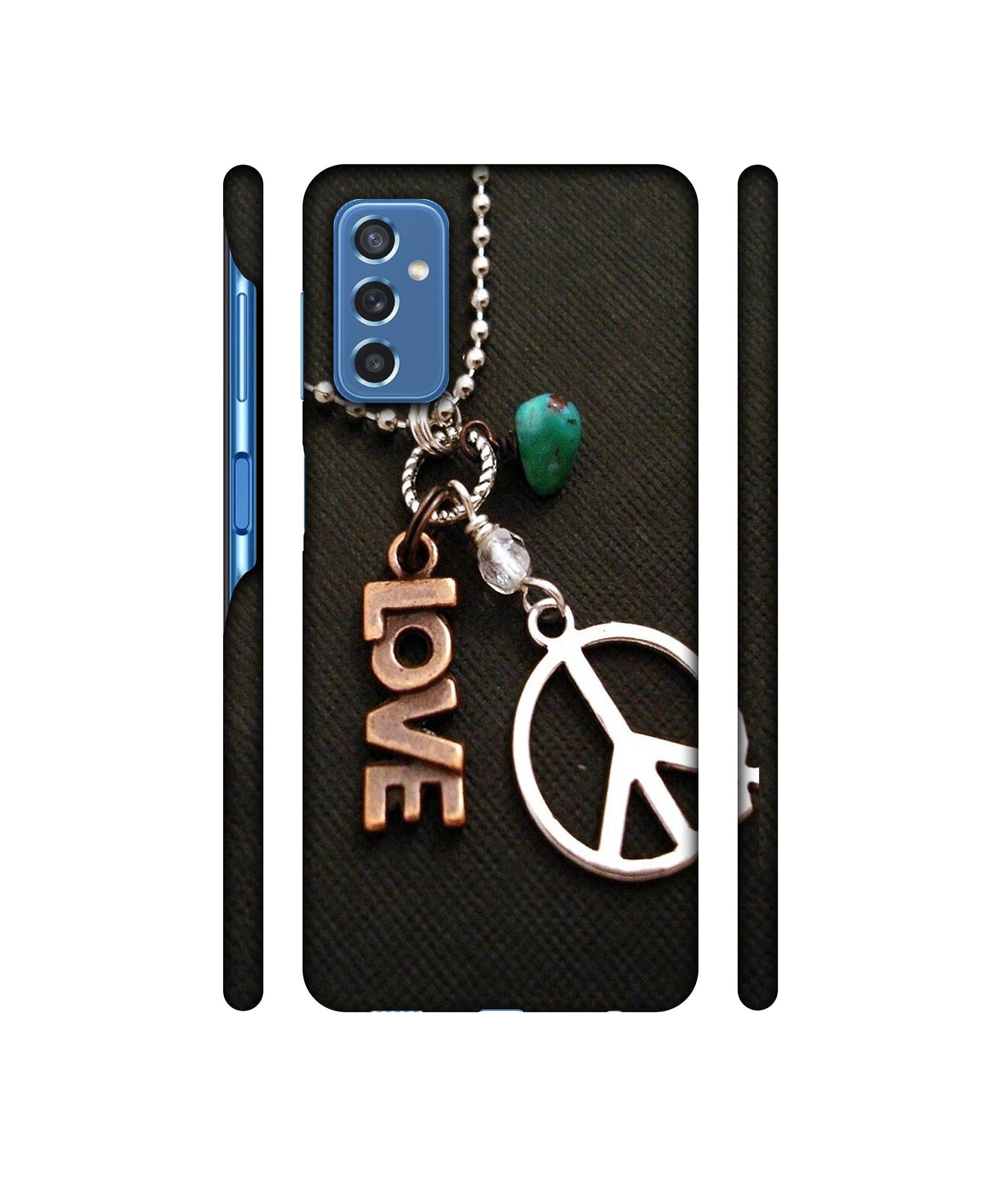 Love and Peace Designer Hard Back Cover for Samsung Galaxy M52 5G