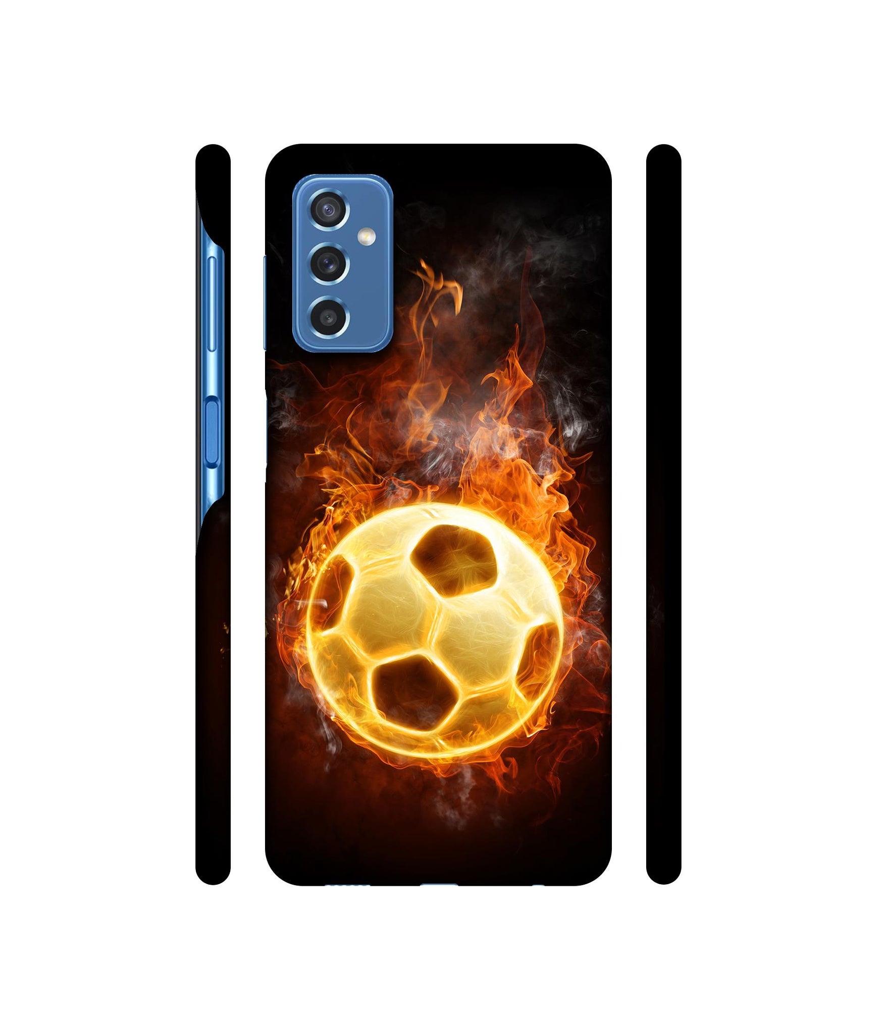 Football & Fire Designer Hard Back Cover for Samsung Galaxy M52 5G