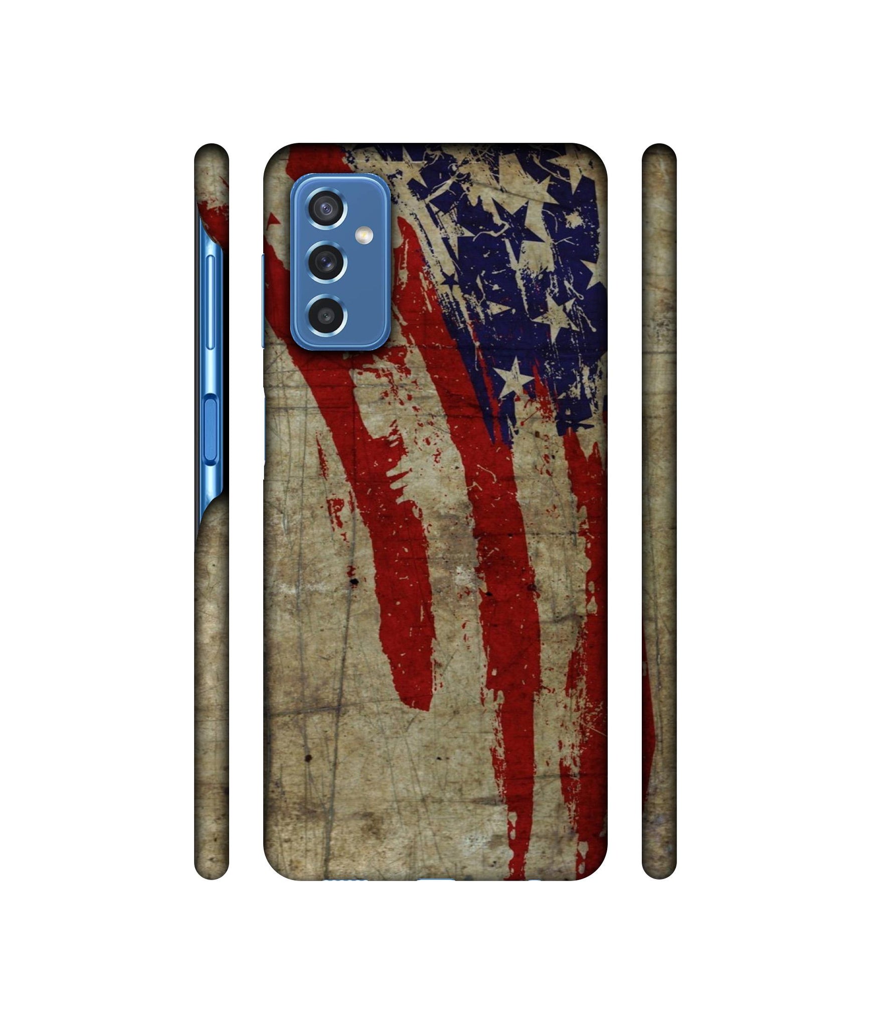 Vintage American Flag Designer Hard Back Cover for Samsung Galaxy M52 5G