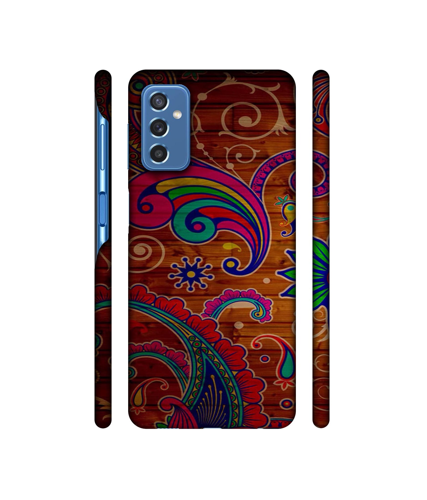 Wooden Pattern Print Designer Hard Back Cover for Samsung Galaxy M52 5G