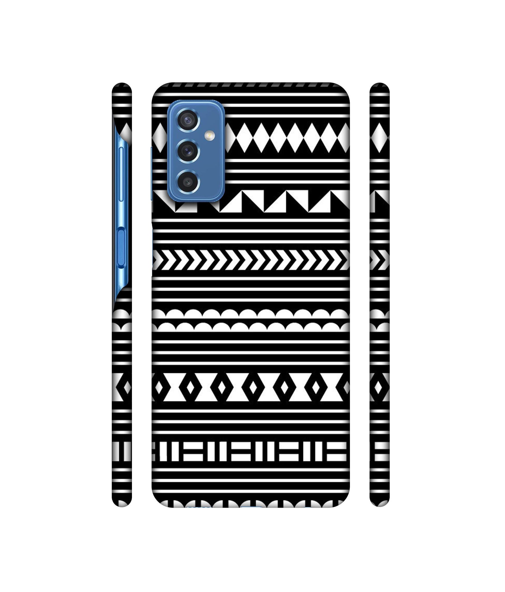 Black Pattern Designer Hard Back Cover for Samsung Galaxy M52 5G