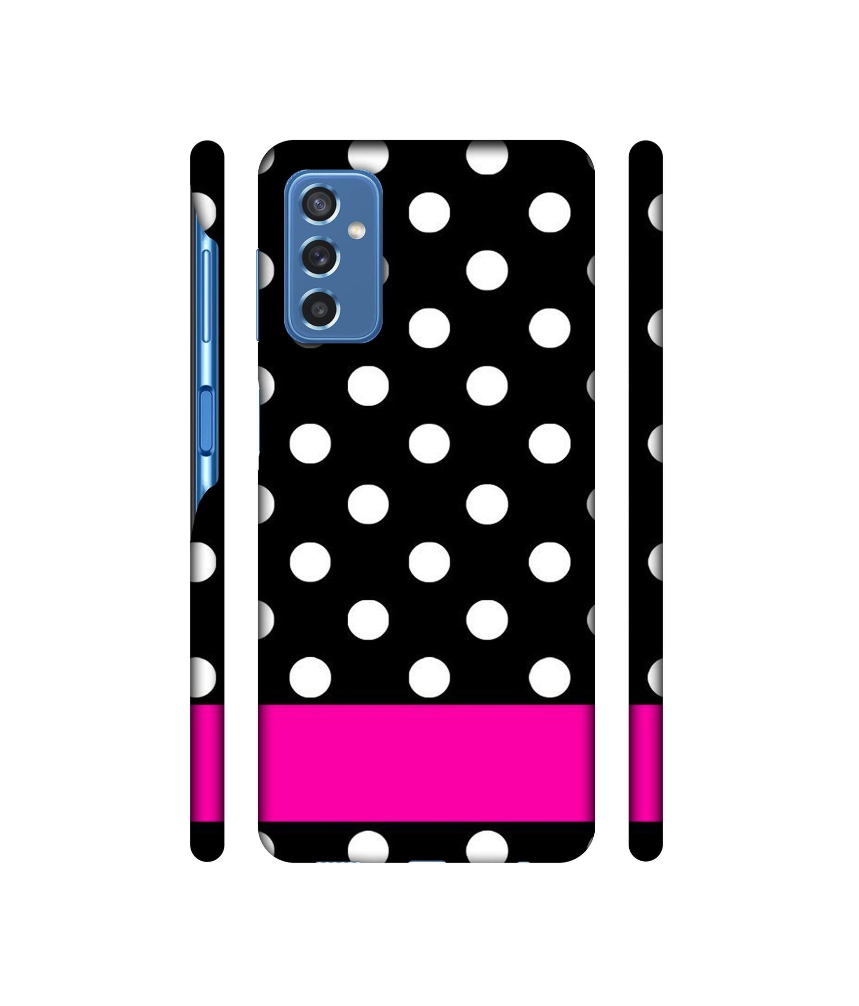 White Dots Pattern Designer Hard Back Cover for Samsung Galaxy M52 5G