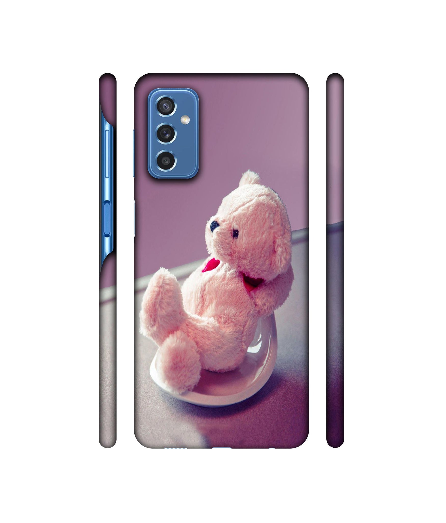 Cute Teddy Bear Designer Hard Back Cover for Samsung Galaxy M52 5G
