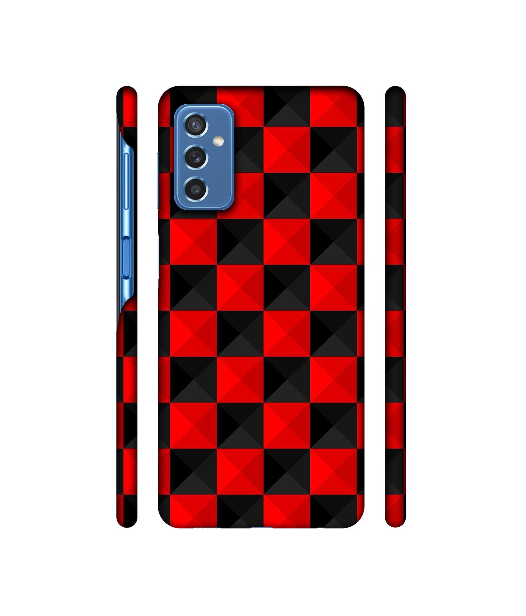 Red N Black Cubes Designer Hard Back Cover for Samsung Galaxy M52 5G