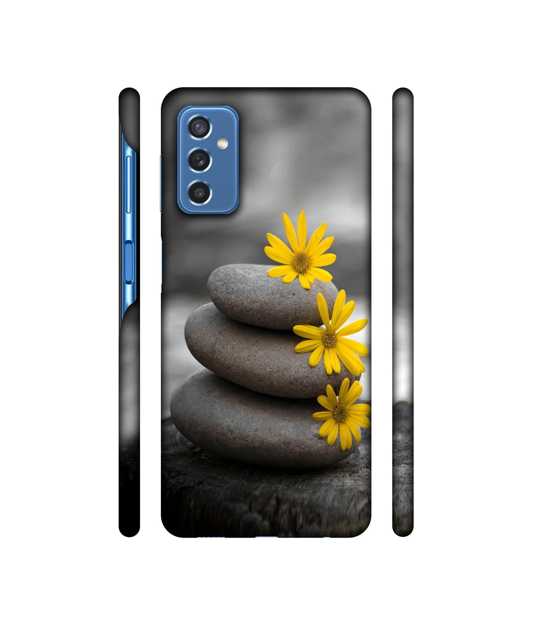 Stones And Flower Designer Hard Back Cover for Samsung Galaxy M52 5G