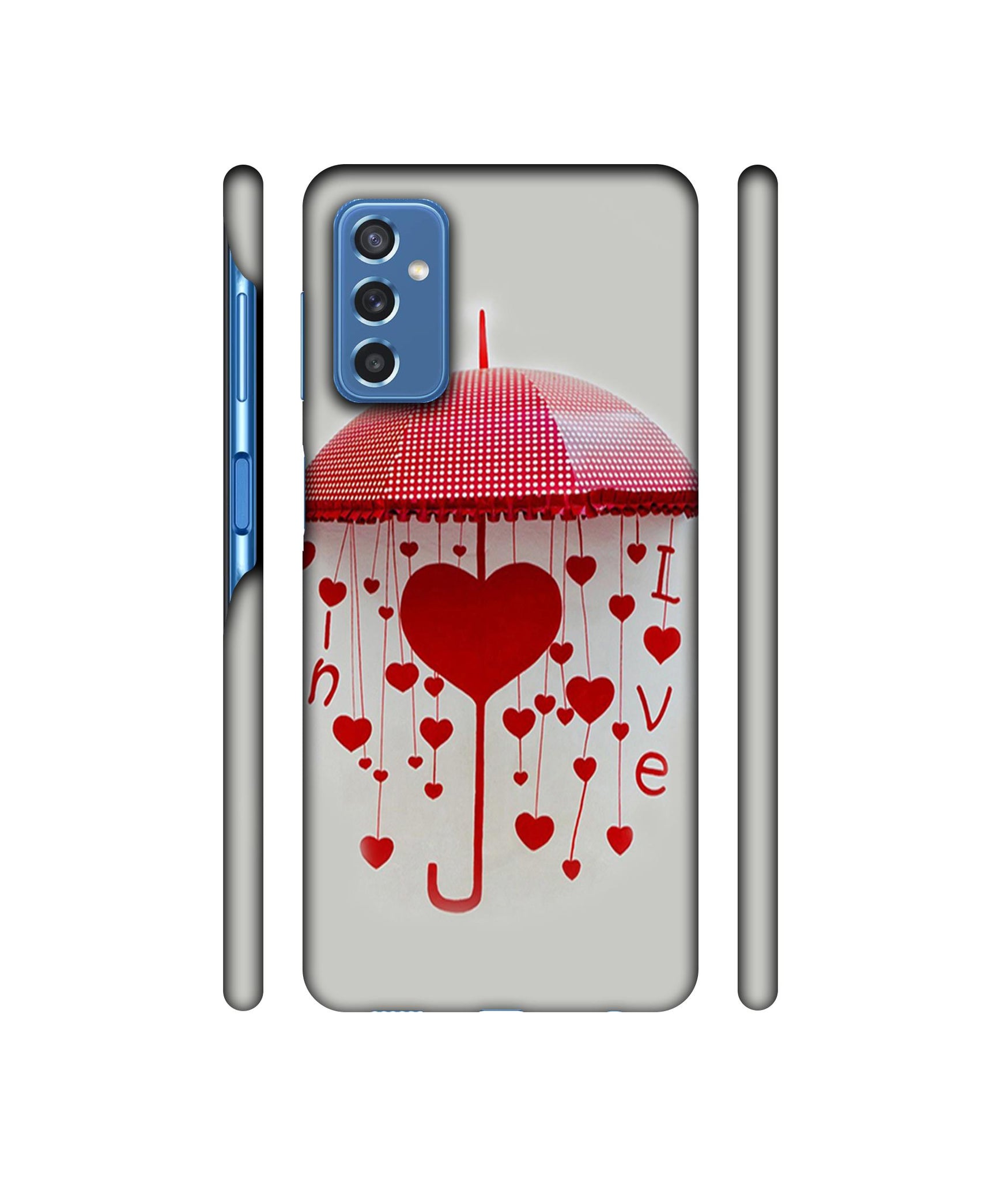 Love Heart Designer Hard Back Cover for Samsung Galaxy M52 5G