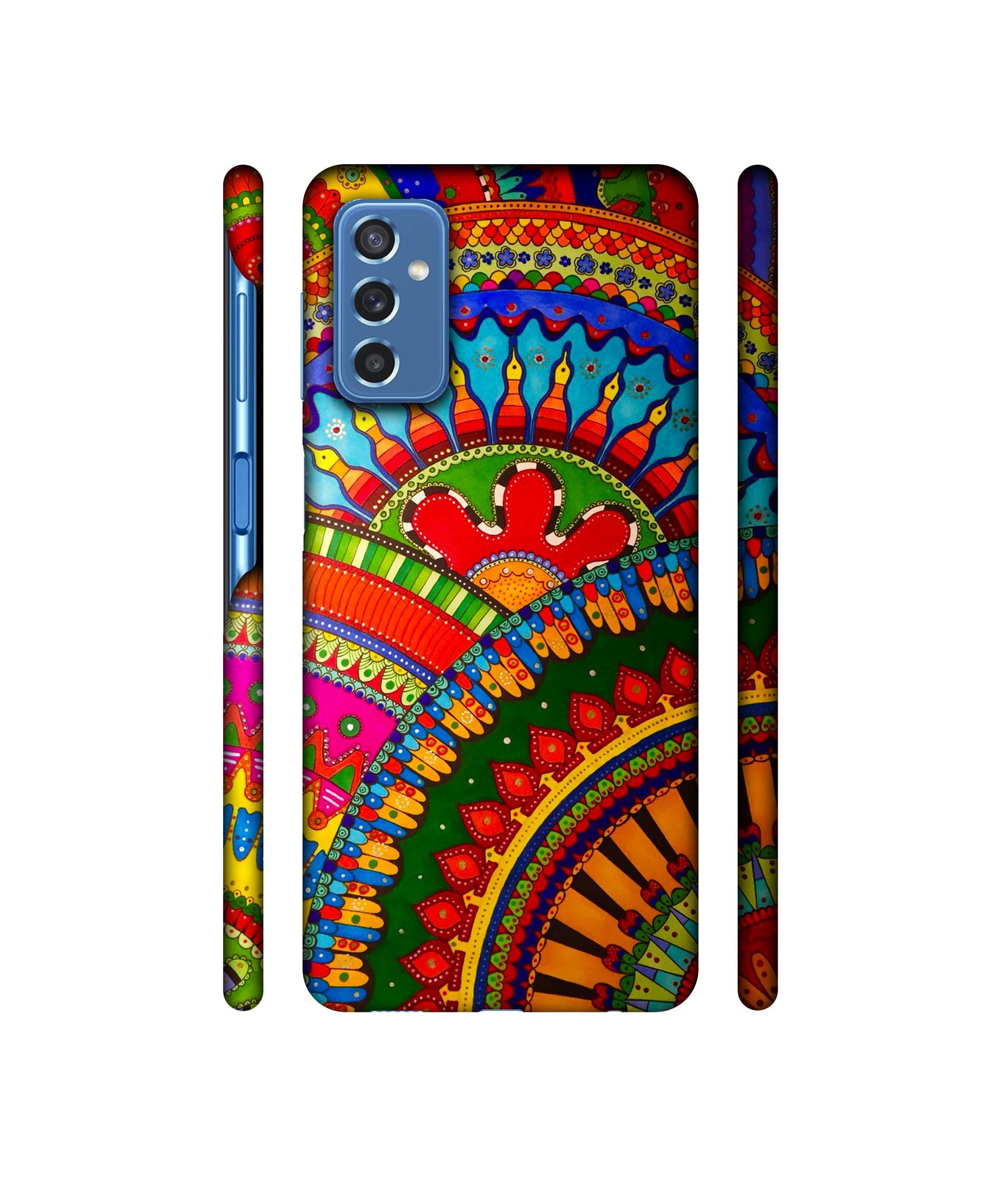 Rajasthani Rangoli Art Designer Hard Back Cover for Samsung Galaxy M52 5G