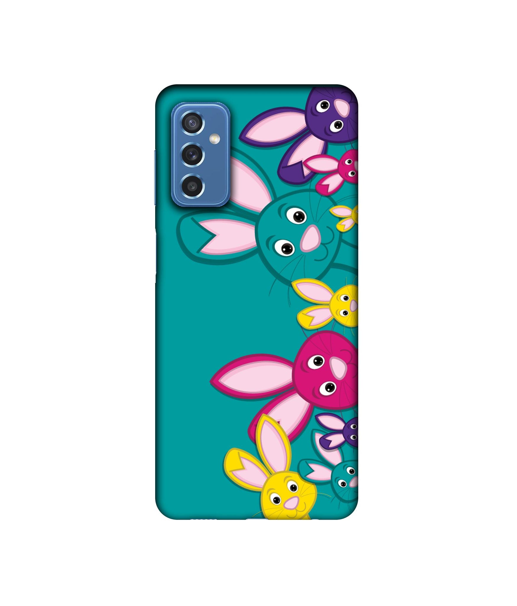 Rabbit Family Designer Hard Back Cover for Samsung Galaxy M52 5G