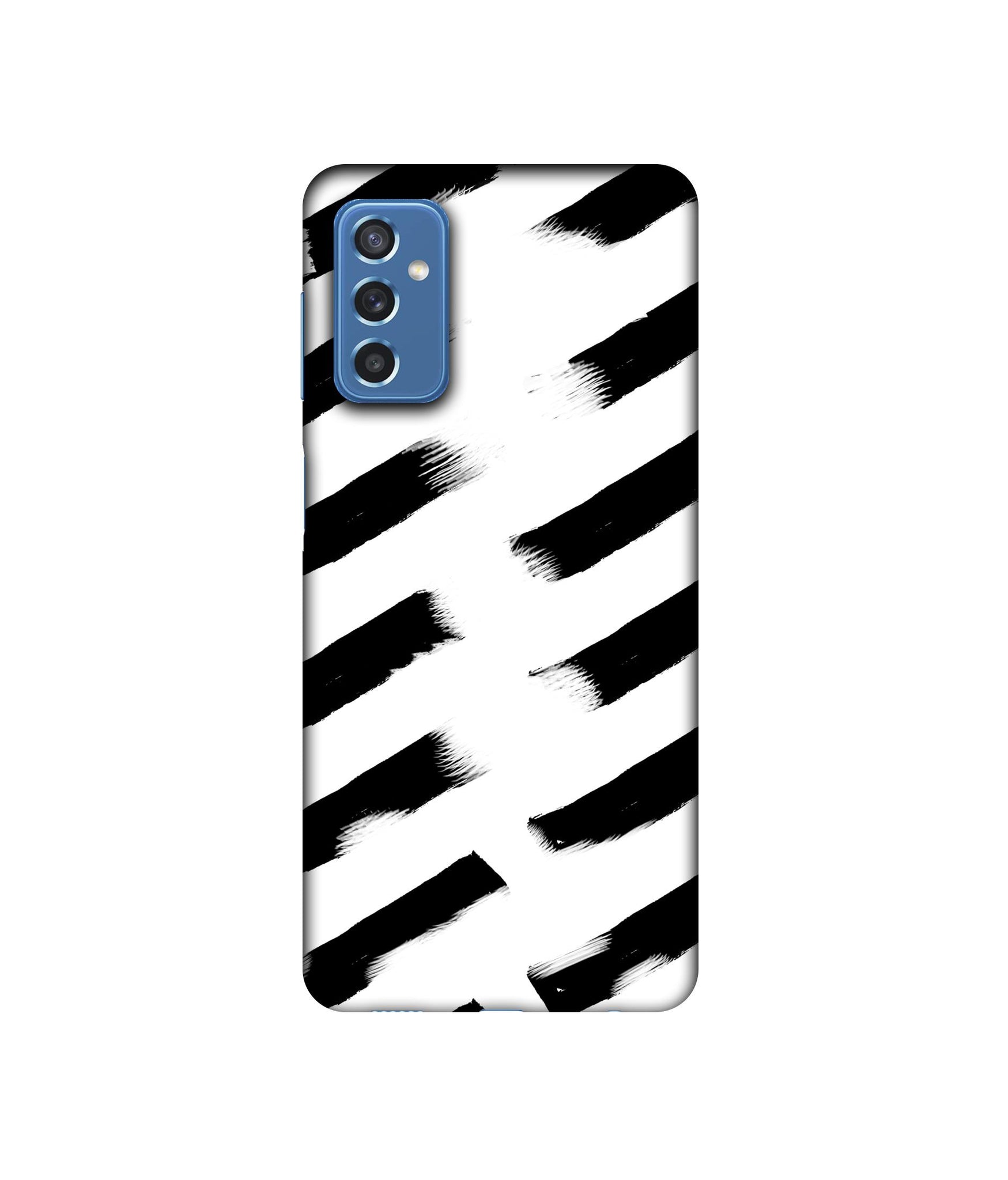 Black & White Rectangle Designer Hard Back Cover for Samsung Galaxy M52 5G