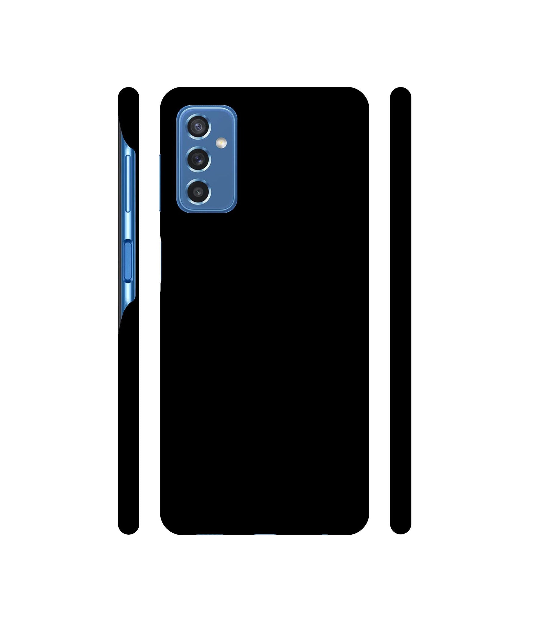 Solid Black Designer Hard Back Cover for Samsung Galaxy M52 5G