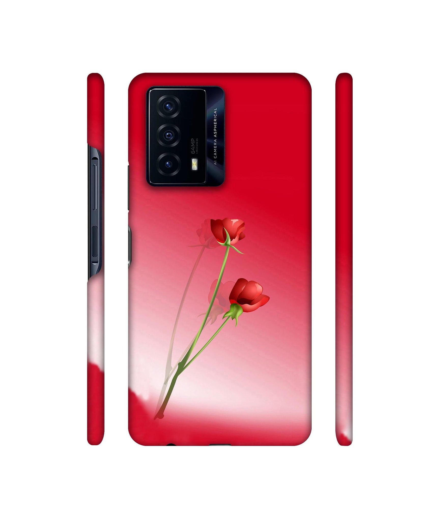 Red Roses Designer Hard Back Cover for iQOO Z5 5G