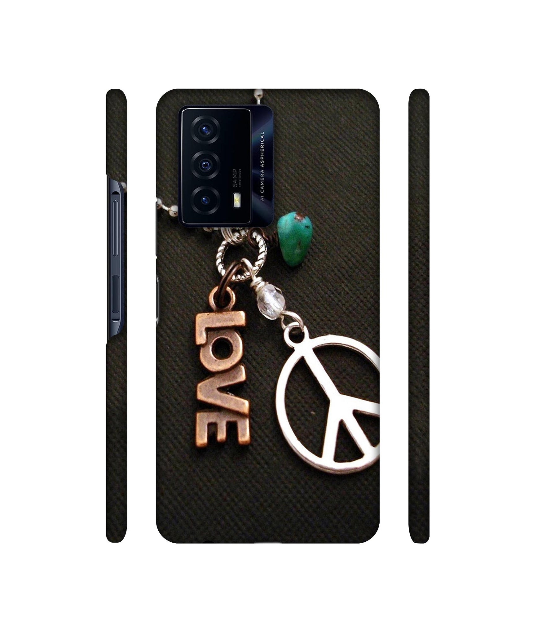 Love and Peace Designer Hard Back Cover for iQOO Z5 5G