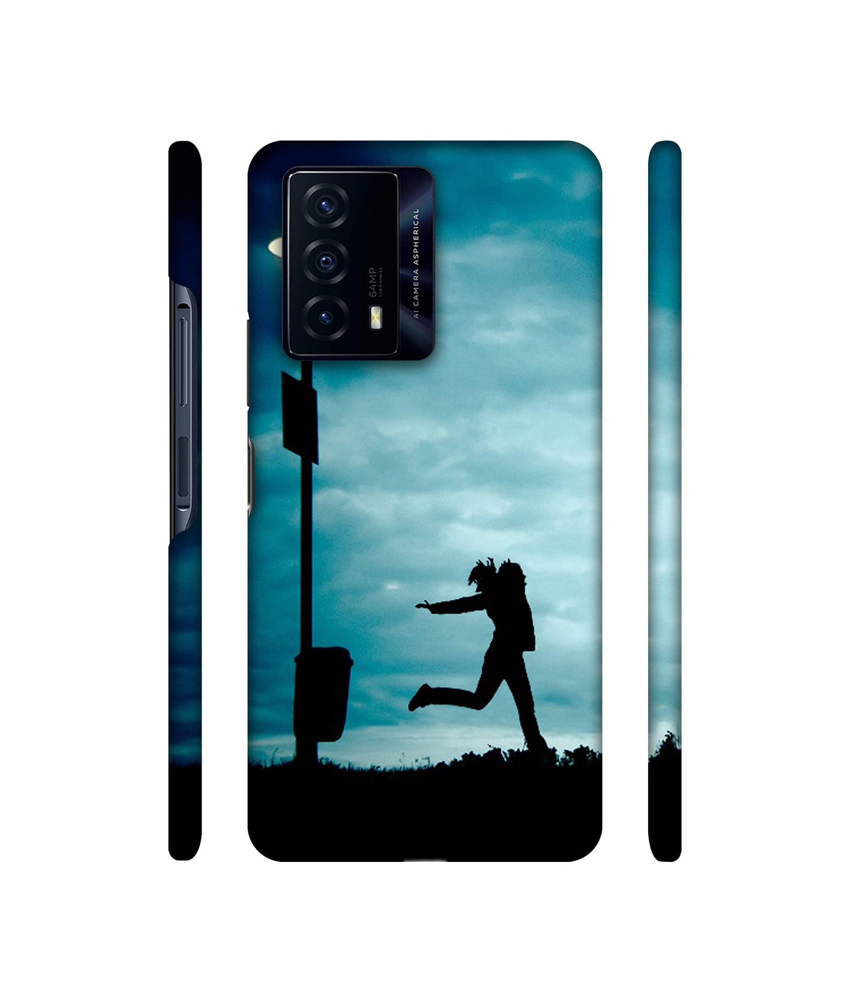 Girl Running At Night Designer Hard Back Cover for iQOO Z5 5G