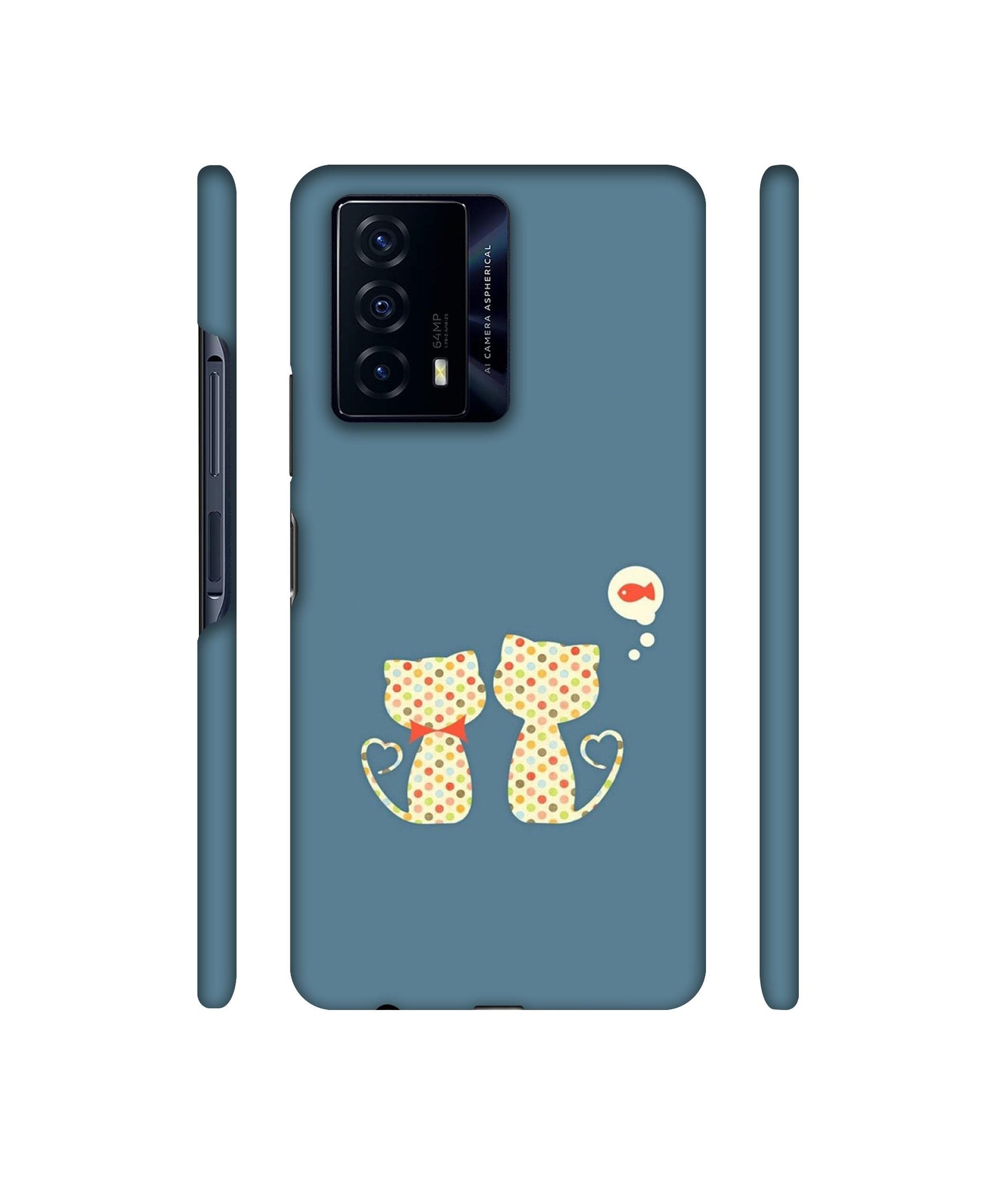 Fish On Mind Print Designer Hard Back Cover for iQOO Z5 5G