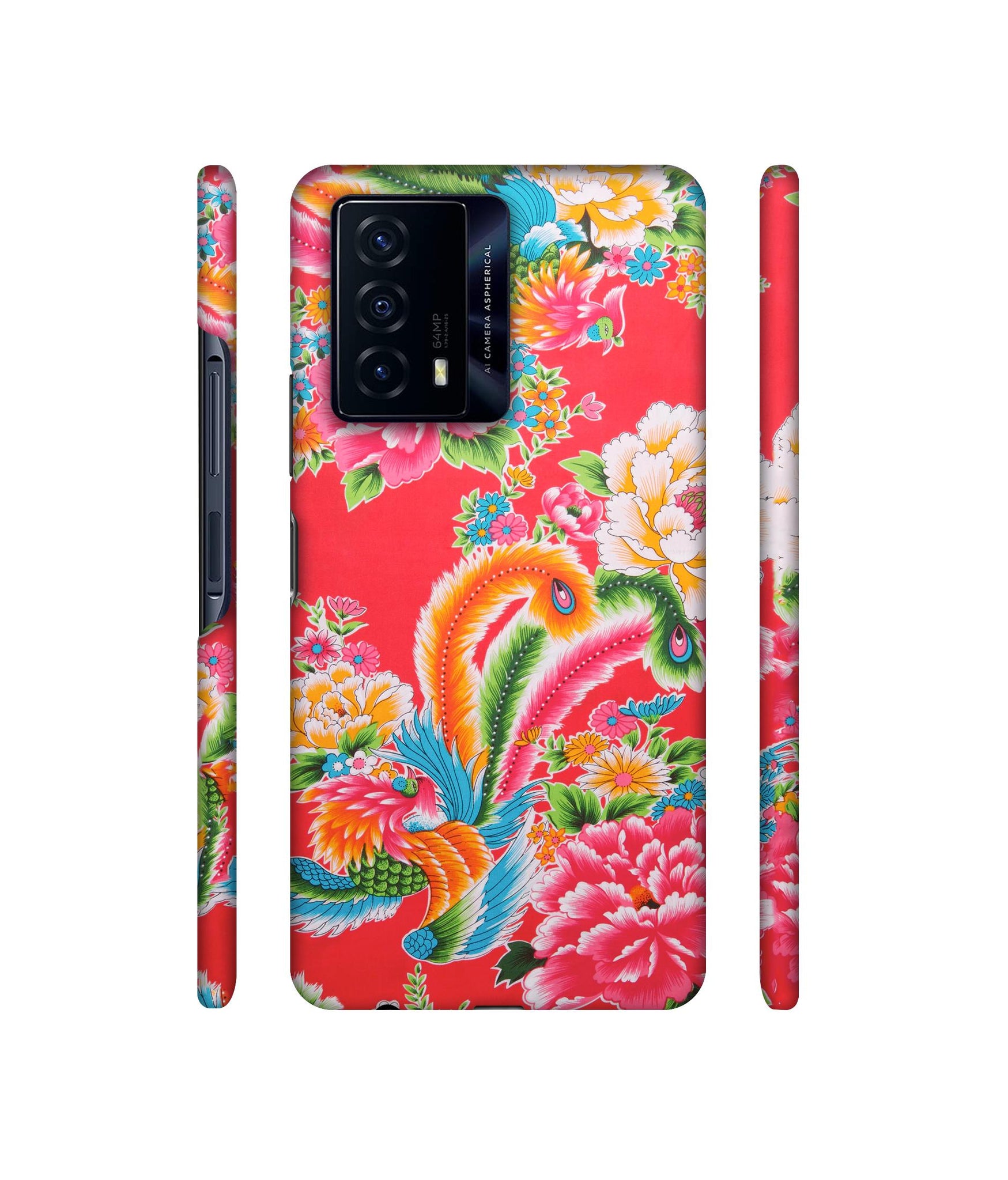 Cute Floral Pattern Print Designer Hard Back Cover for iQOO Z5 5G