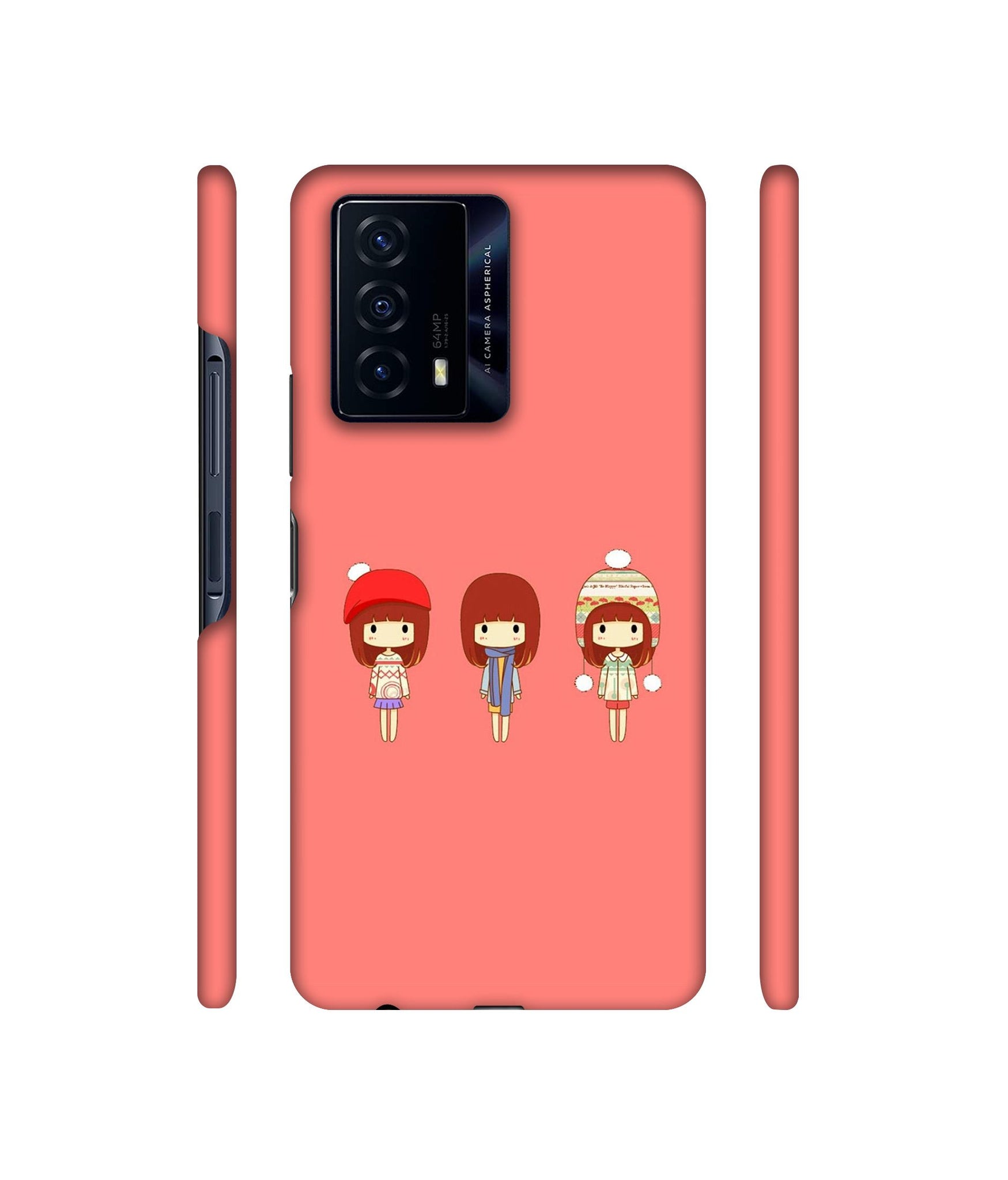 Cute Girls Designer Hard Back Cover for iQOO Z5 5G
