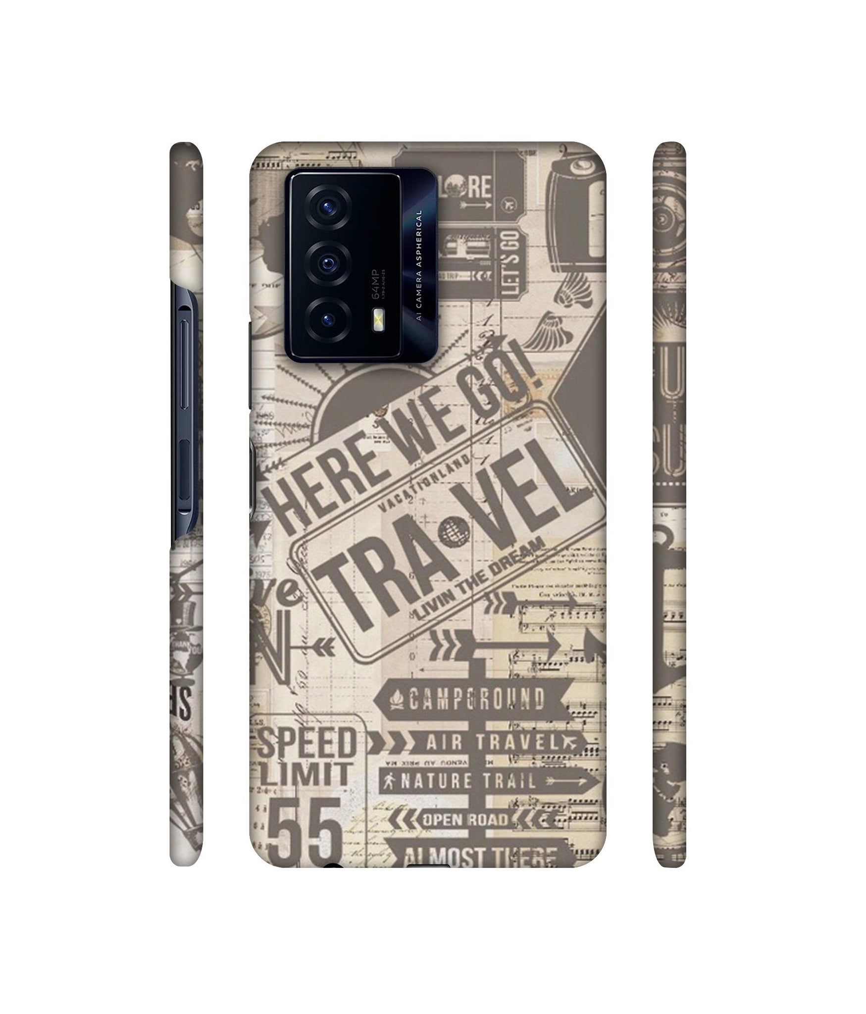 Travel Designer Hard Back Cover for iQOO Z5 5G