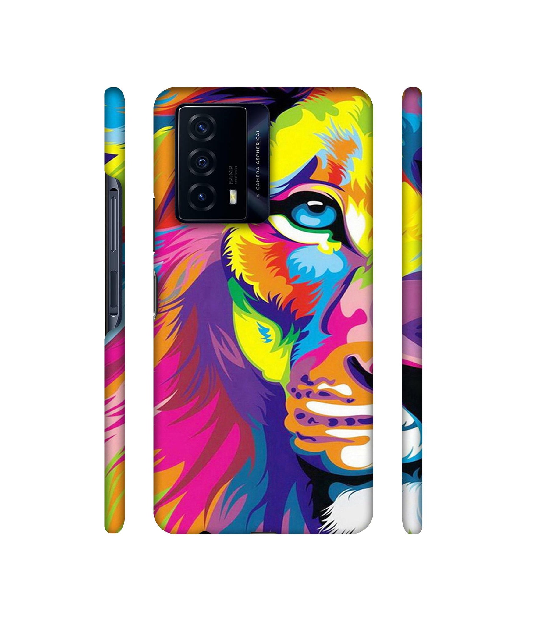 Lion Designer Hard Back Cover for iQOO Z5 5G