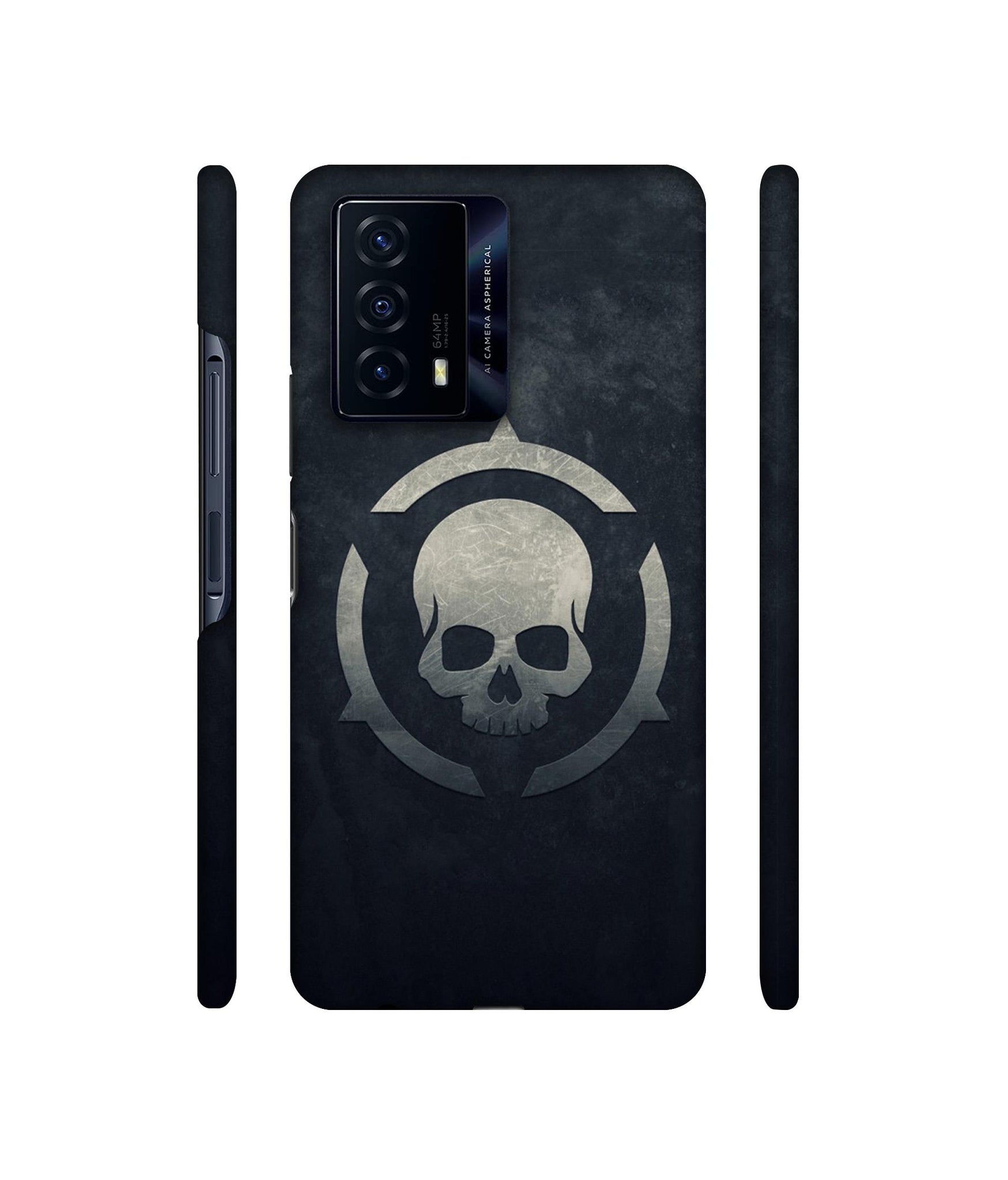 Skull Pattern Print Designer Hard Back Cover for iQOO Z5 5G