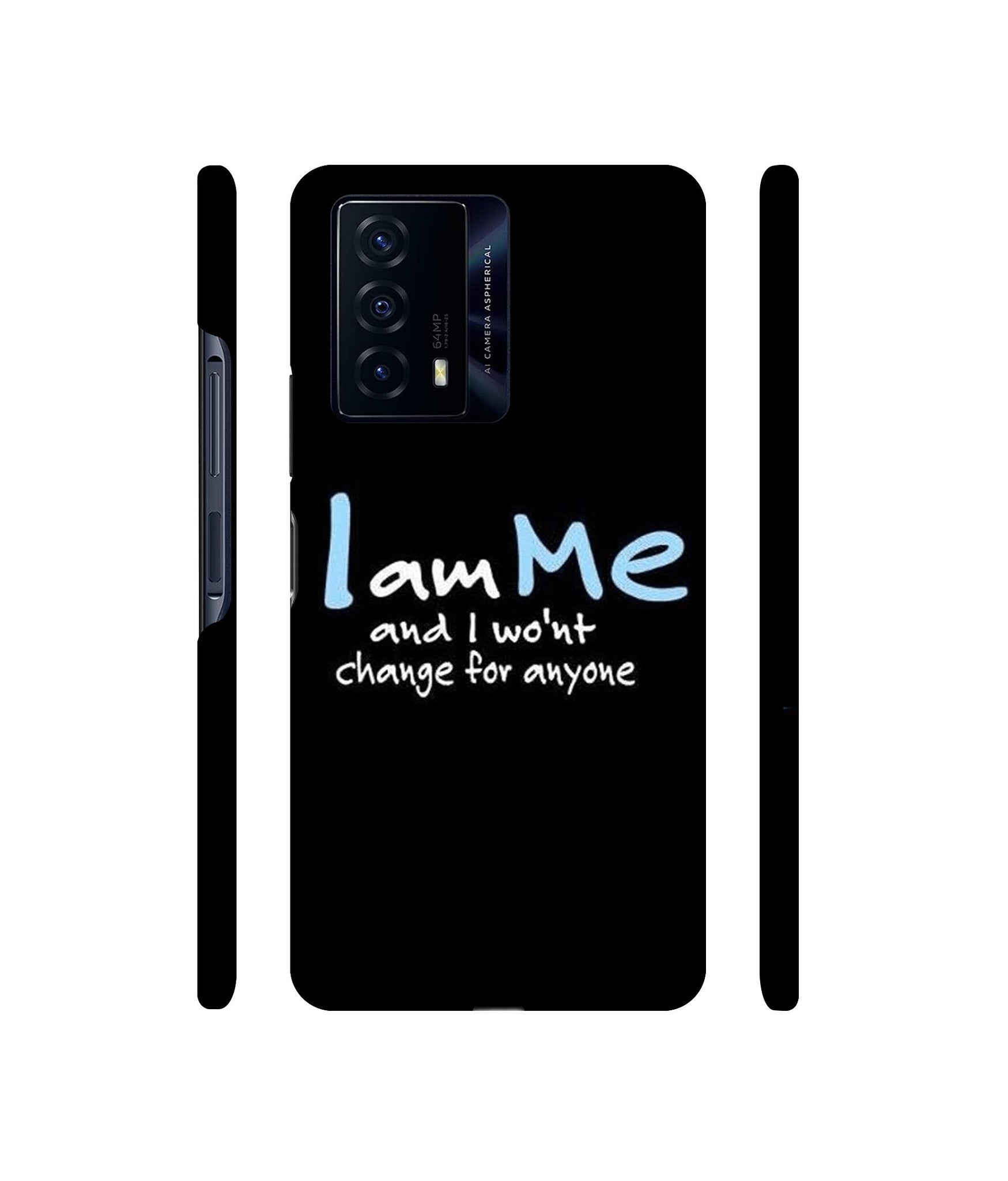 I Am Me Quotes Designer Hard Back Cover for iQOO Z5 5G