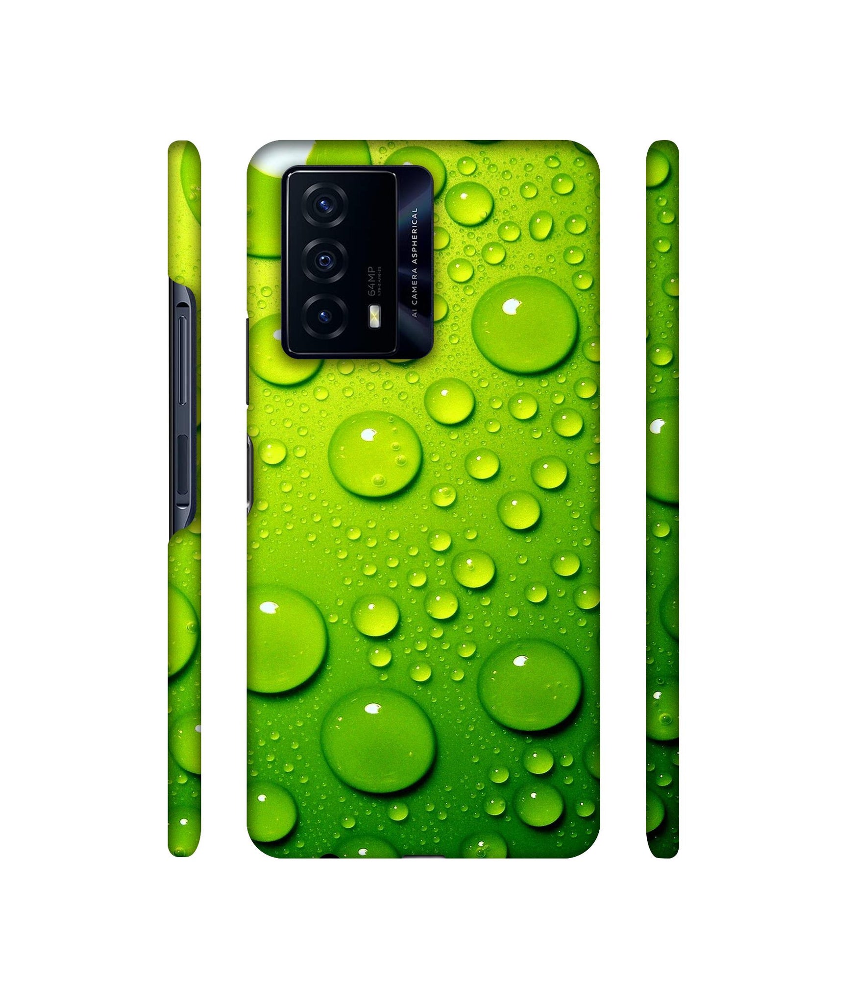 Green Bubbles Designer Hard Back Cover for iQOO Z5 5G