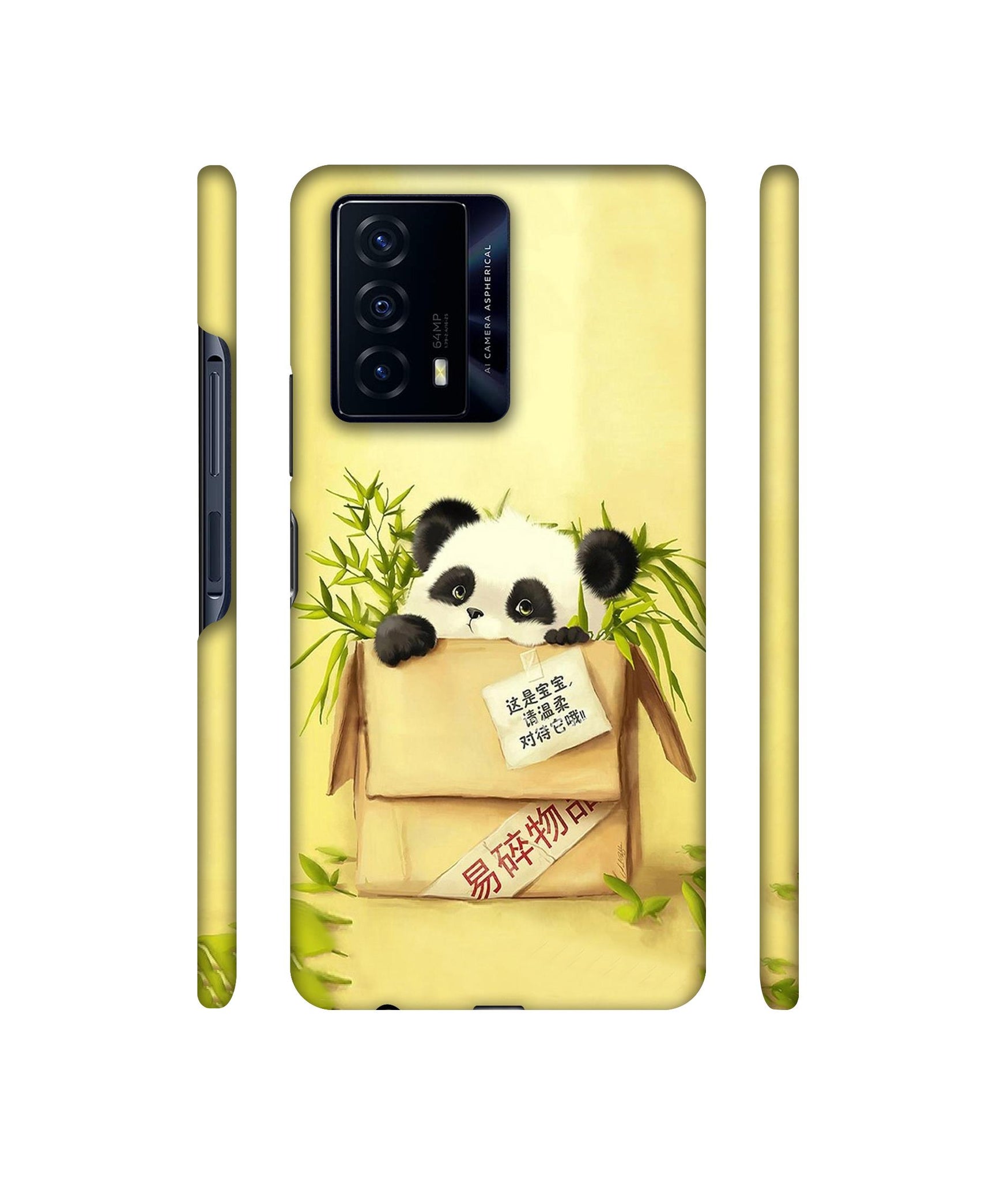 Panda In Box Designer Hard Back Cover for iQOO Z5 5G