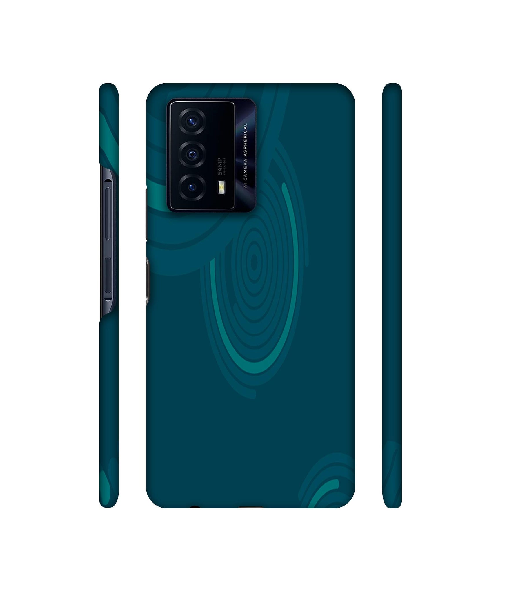 Round Texture Designer Hard Back Cover for iQOO Z5 5G