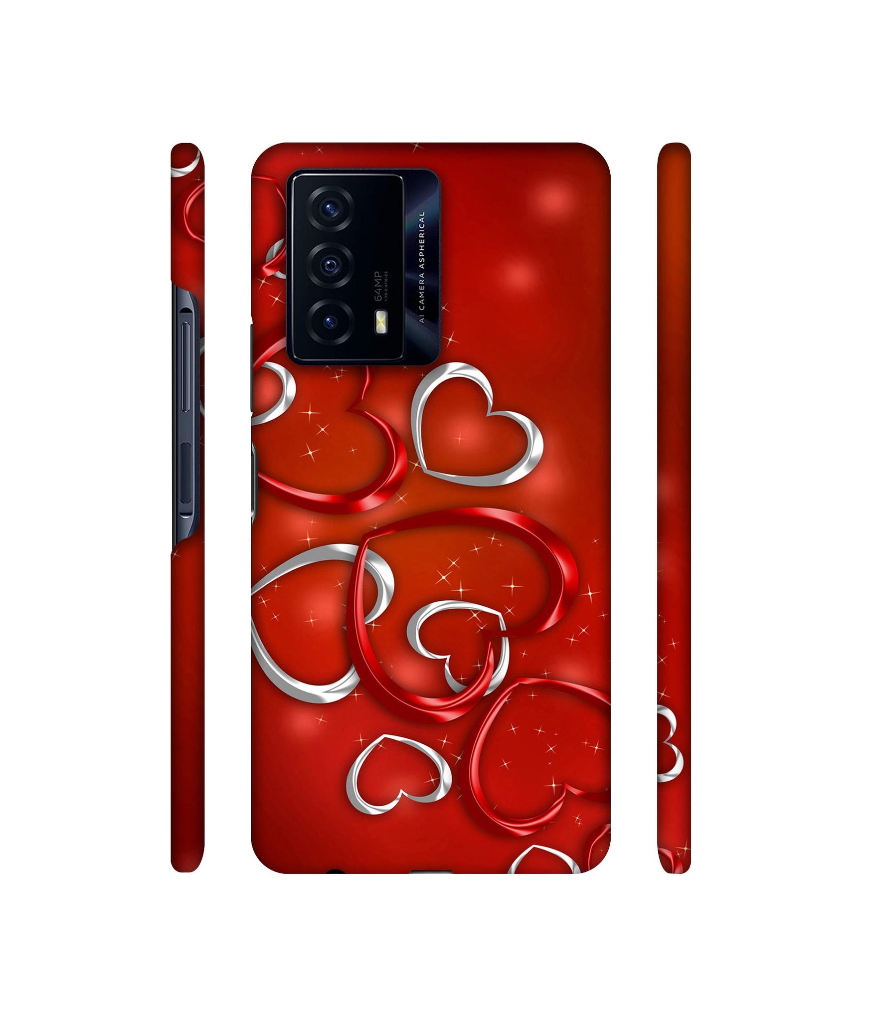 Hearts Designer Hard Back Cover for iQOO Z5 5G