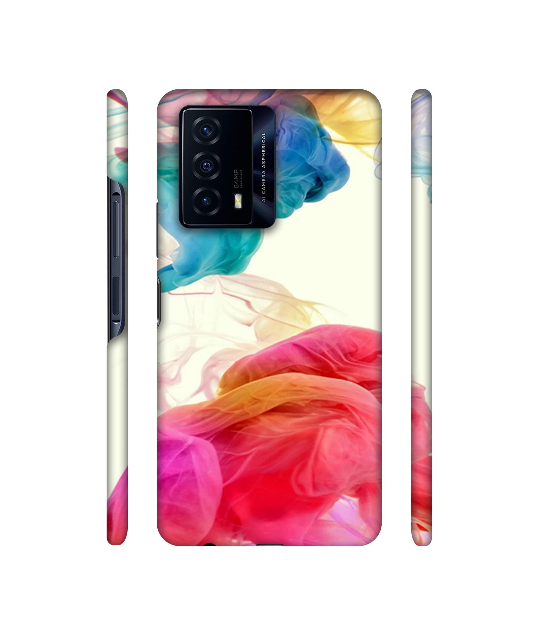 Colored Smoke Designer Hard Back Cover for iQOO Z5 5G