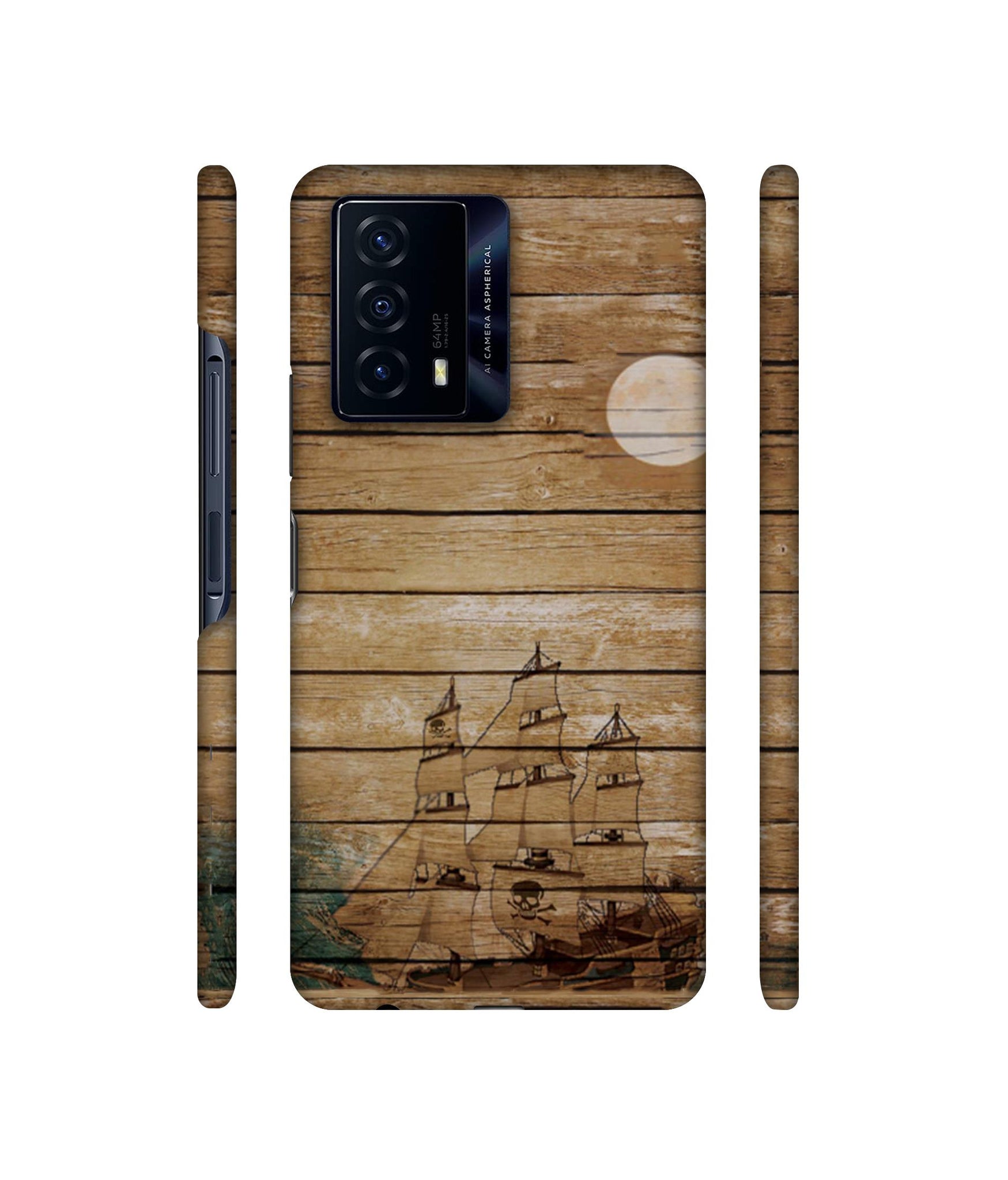 Wooden Pattern Designer Hard Back Cover for iQOO Z5 5G