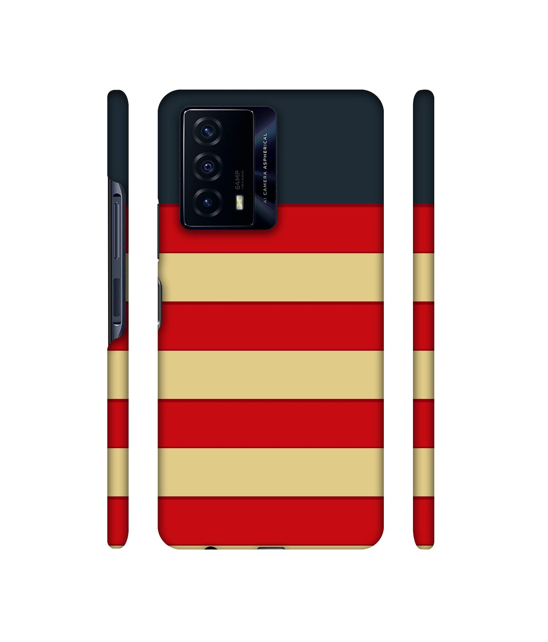 Multicolor Lines Designer Hard Back Cover for iQOO Z5 5G