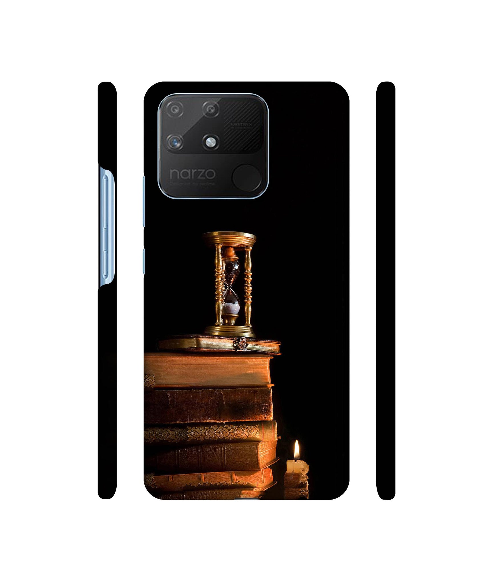 Magic Candles Books Designer Hard Back Cover for Realme Narzo 50A