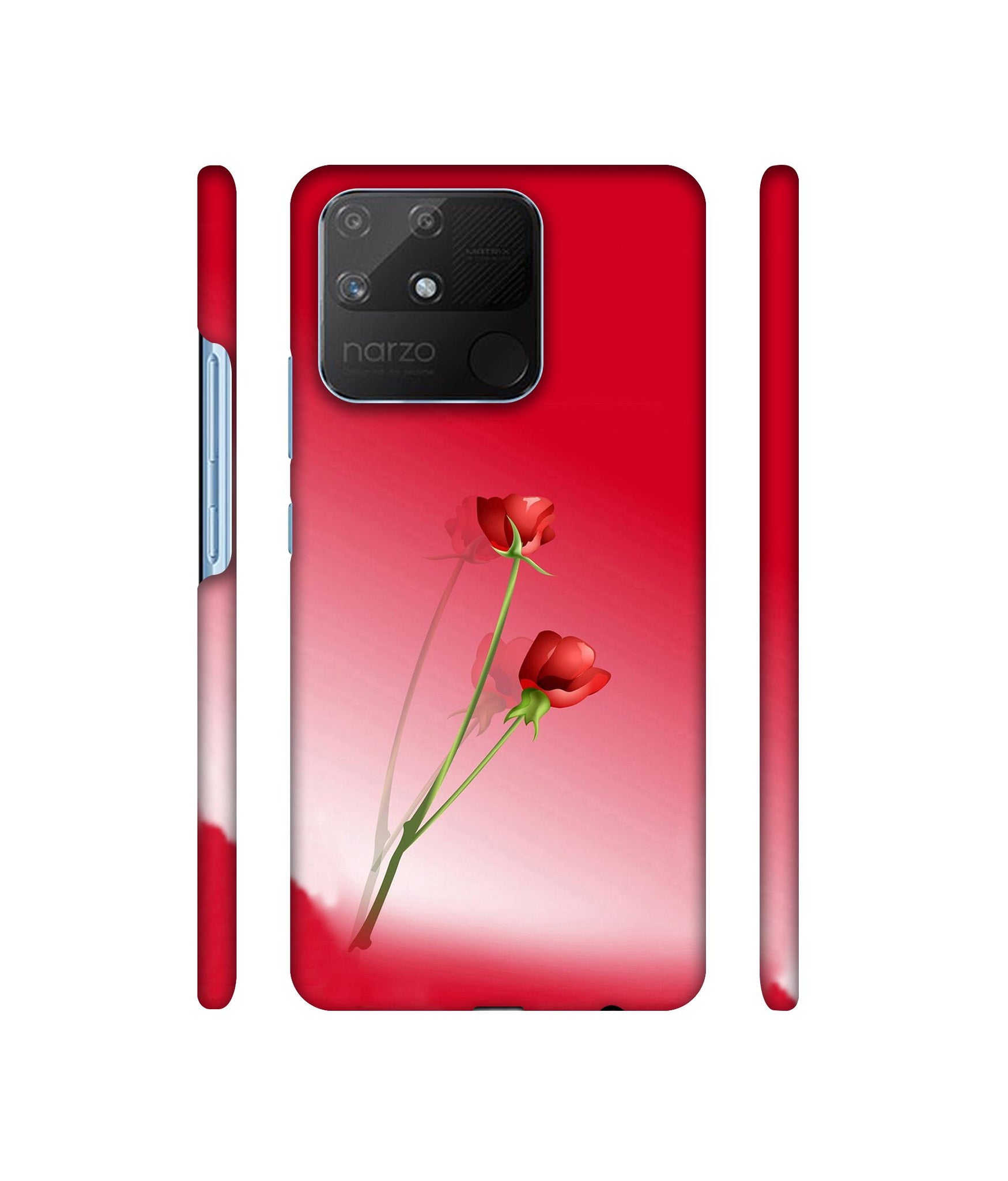 Red Roses Designer Hard Back Cover for Realme Narzo 50A