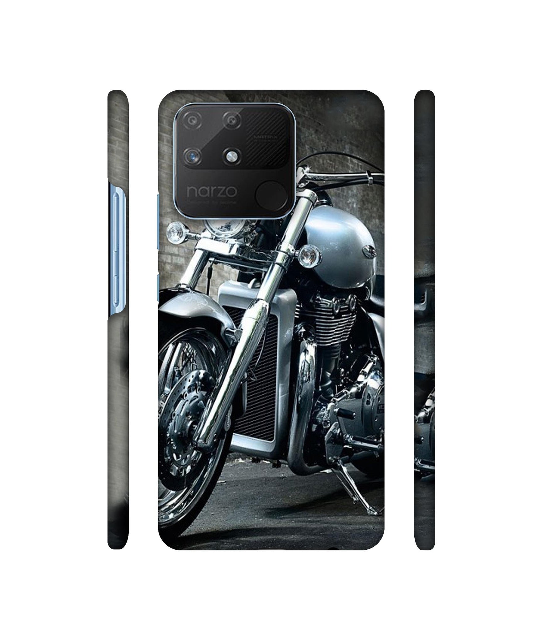 Motorcycle Designer Hard Back Cover for Realme Narzo 50A