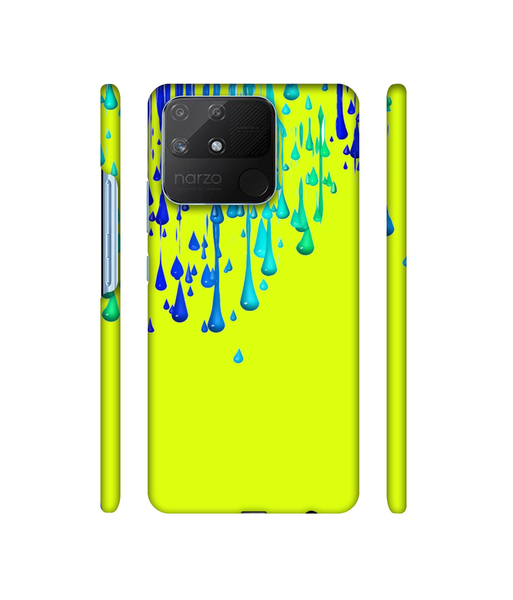 Neon Paint Designer Hard Back Cover for Realme Narzo 50A