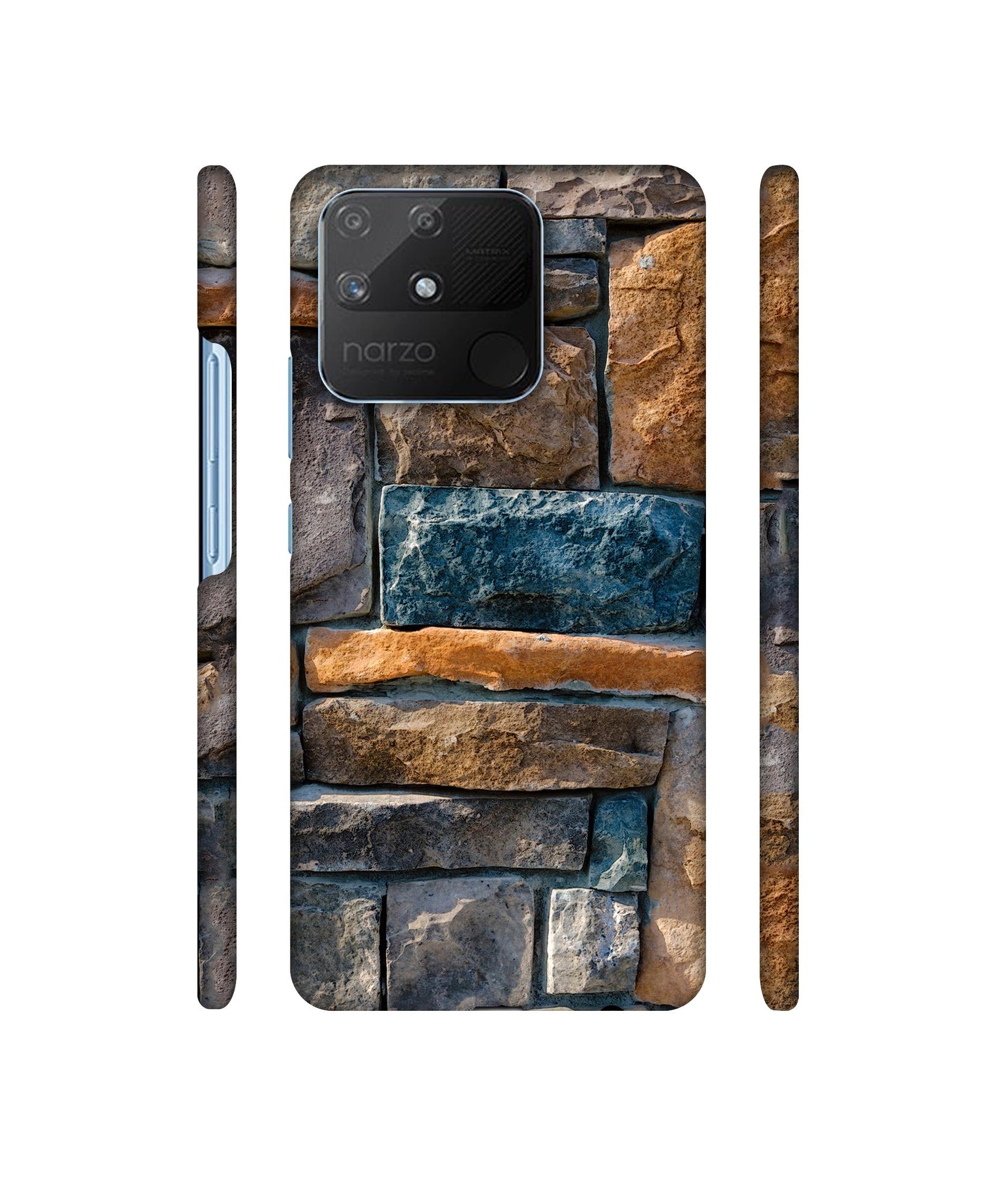 Decorative Stone Cladding Designer Hard Back Cover for Realme Narzo 50A