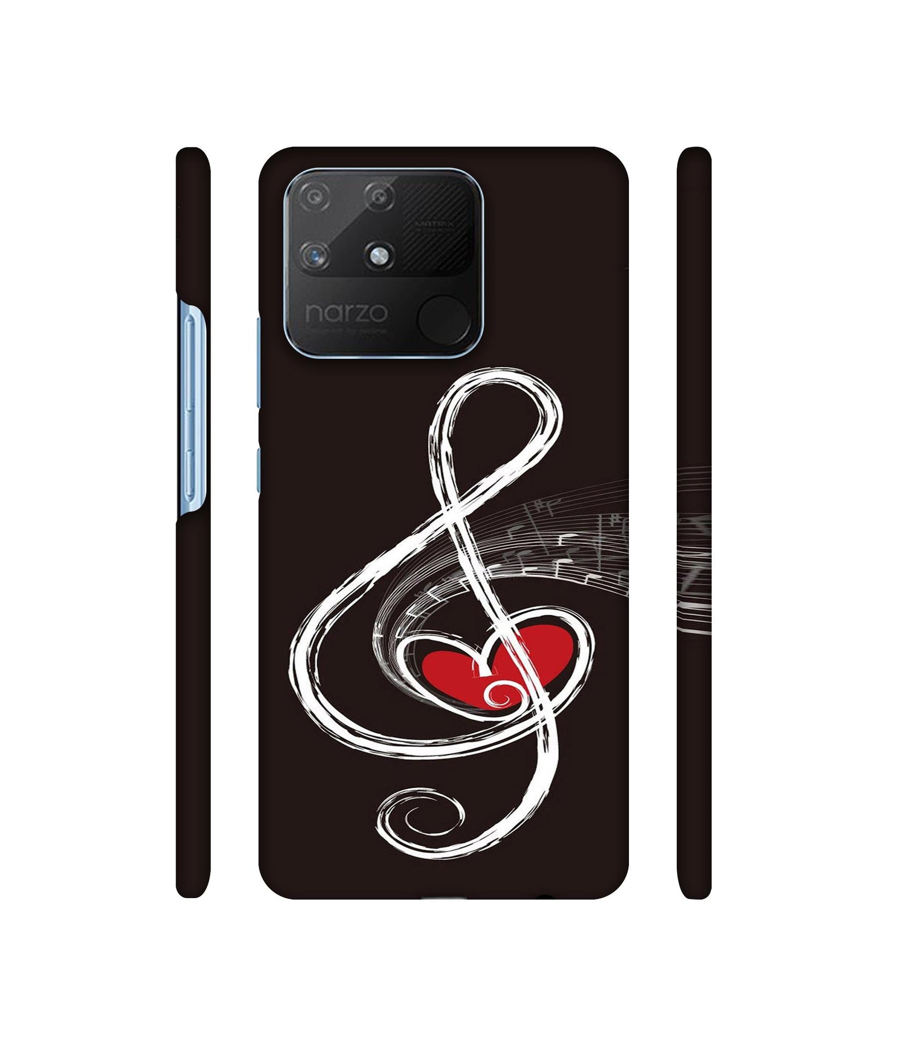 Love Note Music Designer Hard Back Cover for Realme Narzo 50A