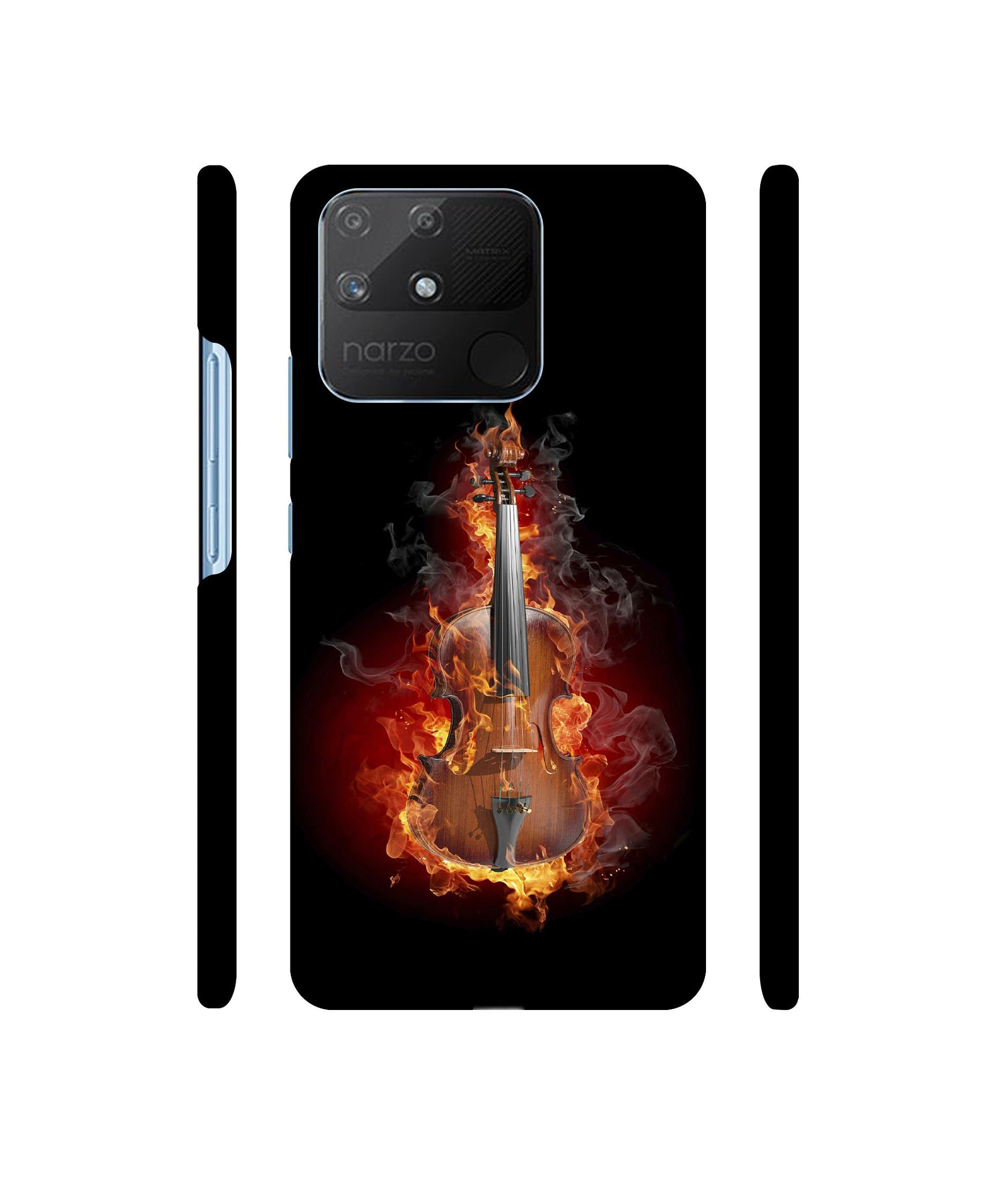 Burning Violin Designer Hard Back Cover for Realme Narzo 50A