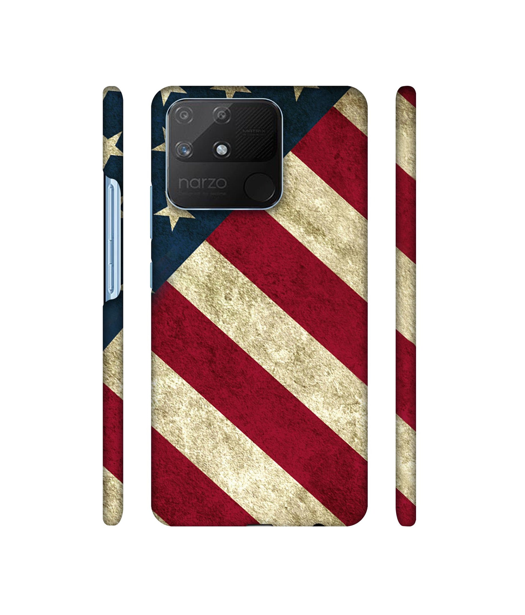 USA Flag Designer Hard Back Cover for Realme Narzo 50A