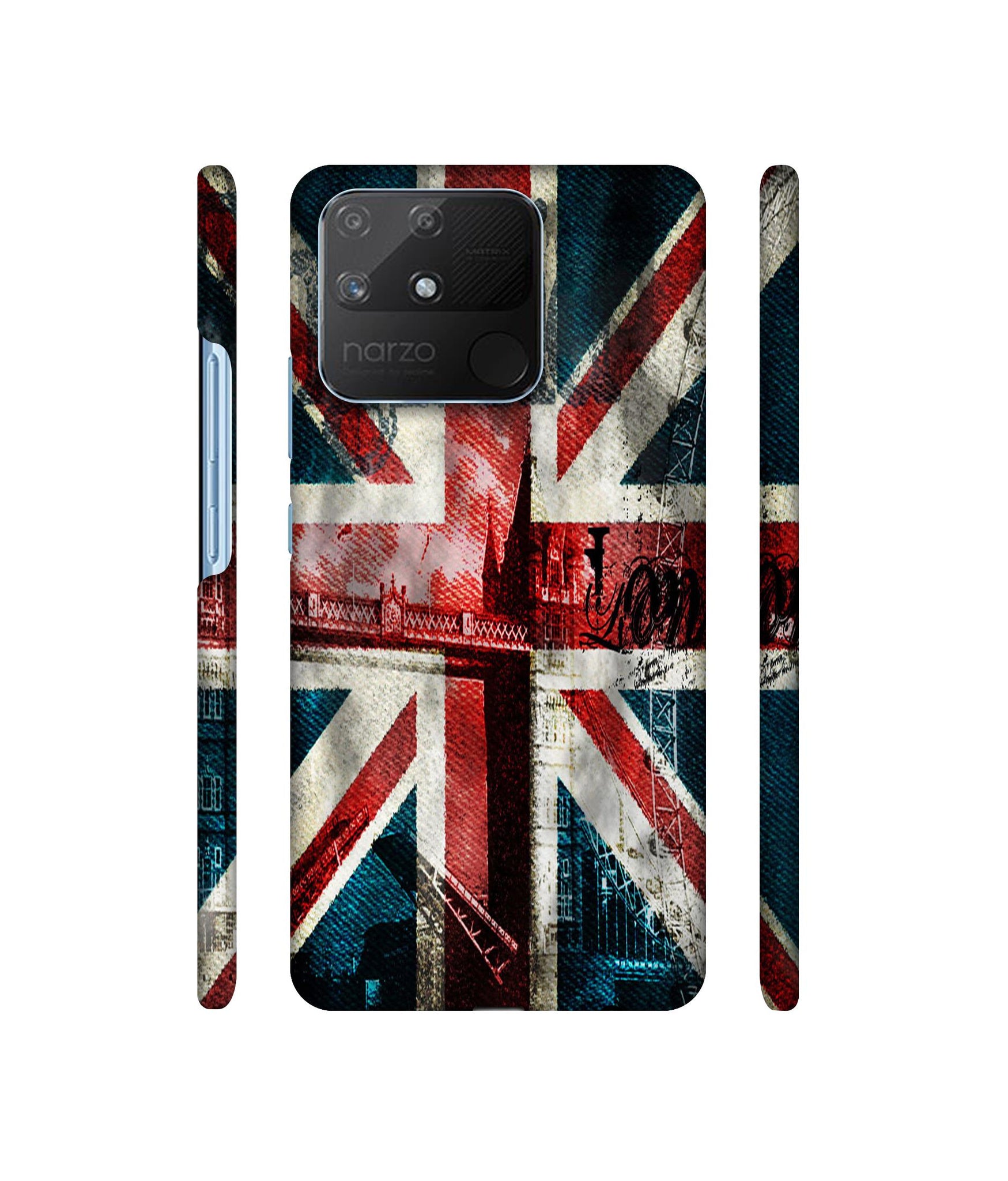 London Flag wallpaper Designer Hard Back Cover for Realme Narzo 50A