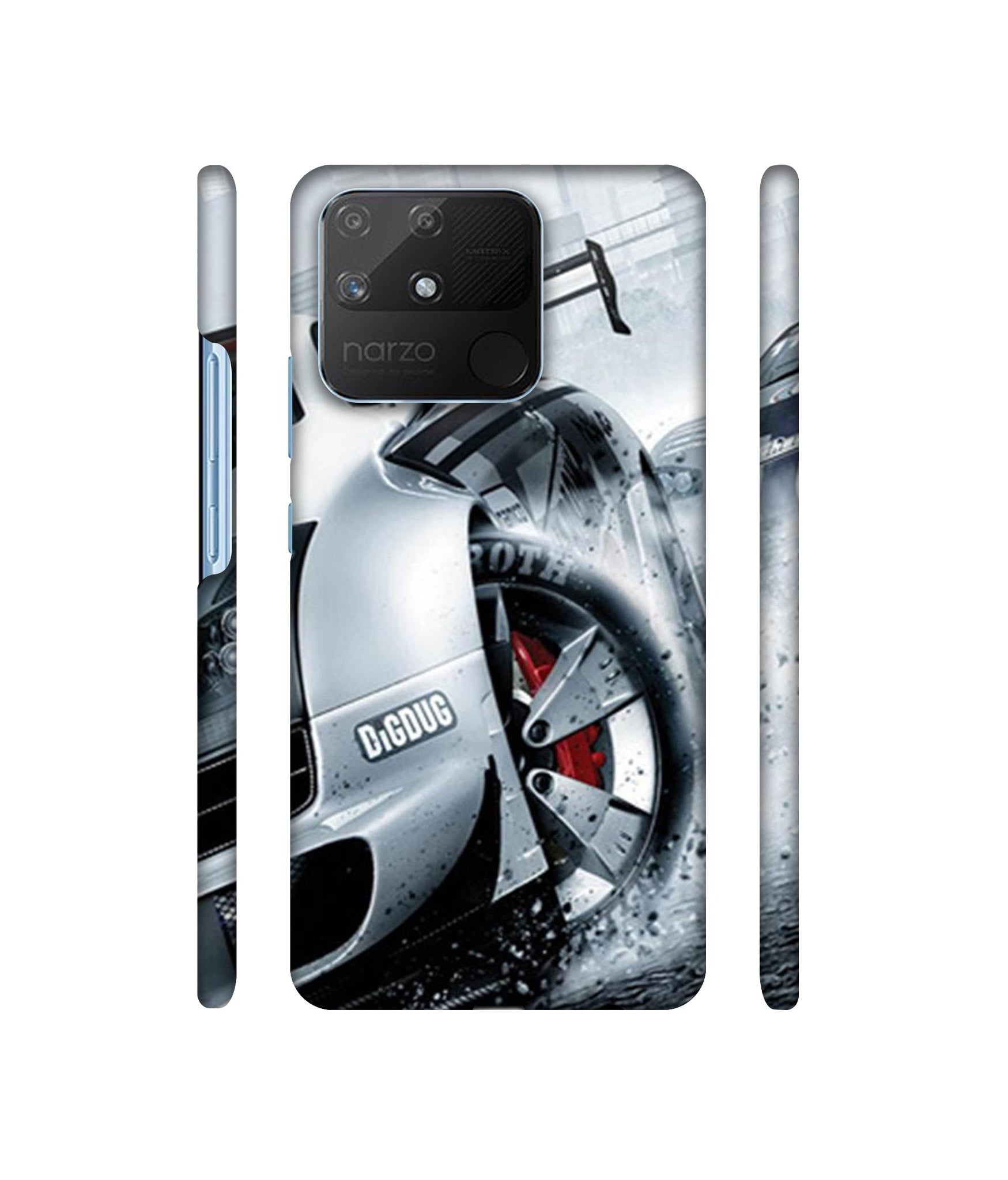 Drift Sport Print Designer Hard Back Cover for Realme Narzo 50A