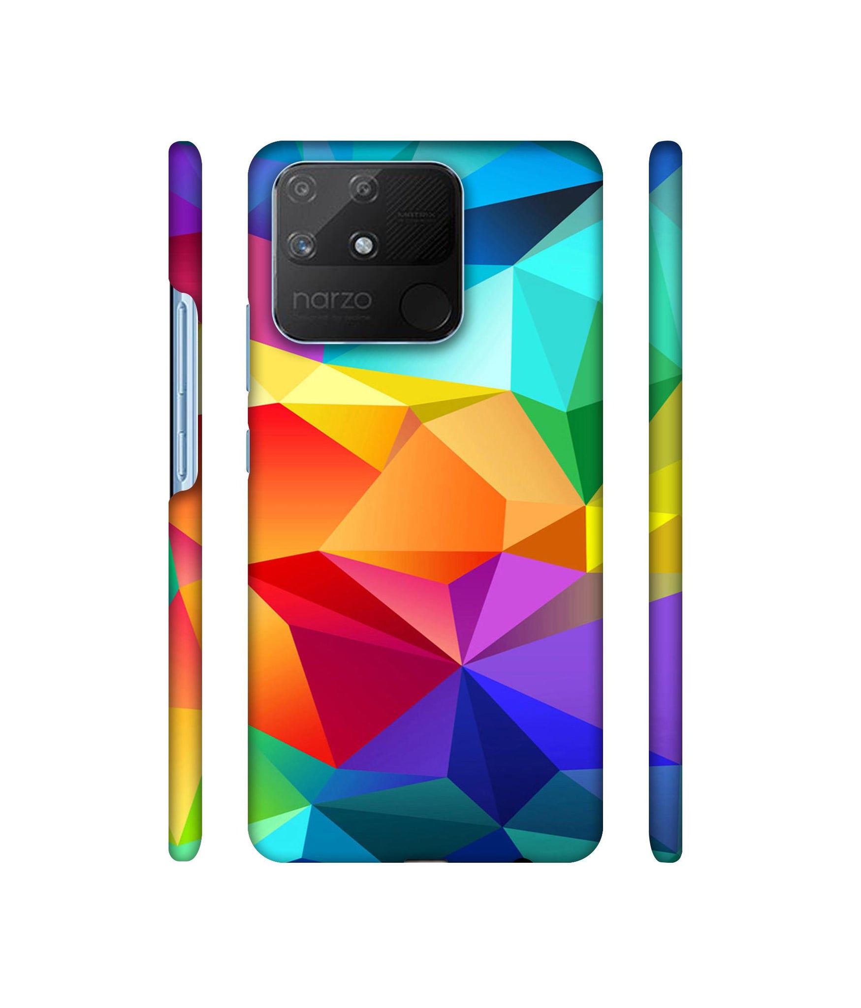 Colorful Pattern Designer Hard Back Cover for Realme Narzo 50A