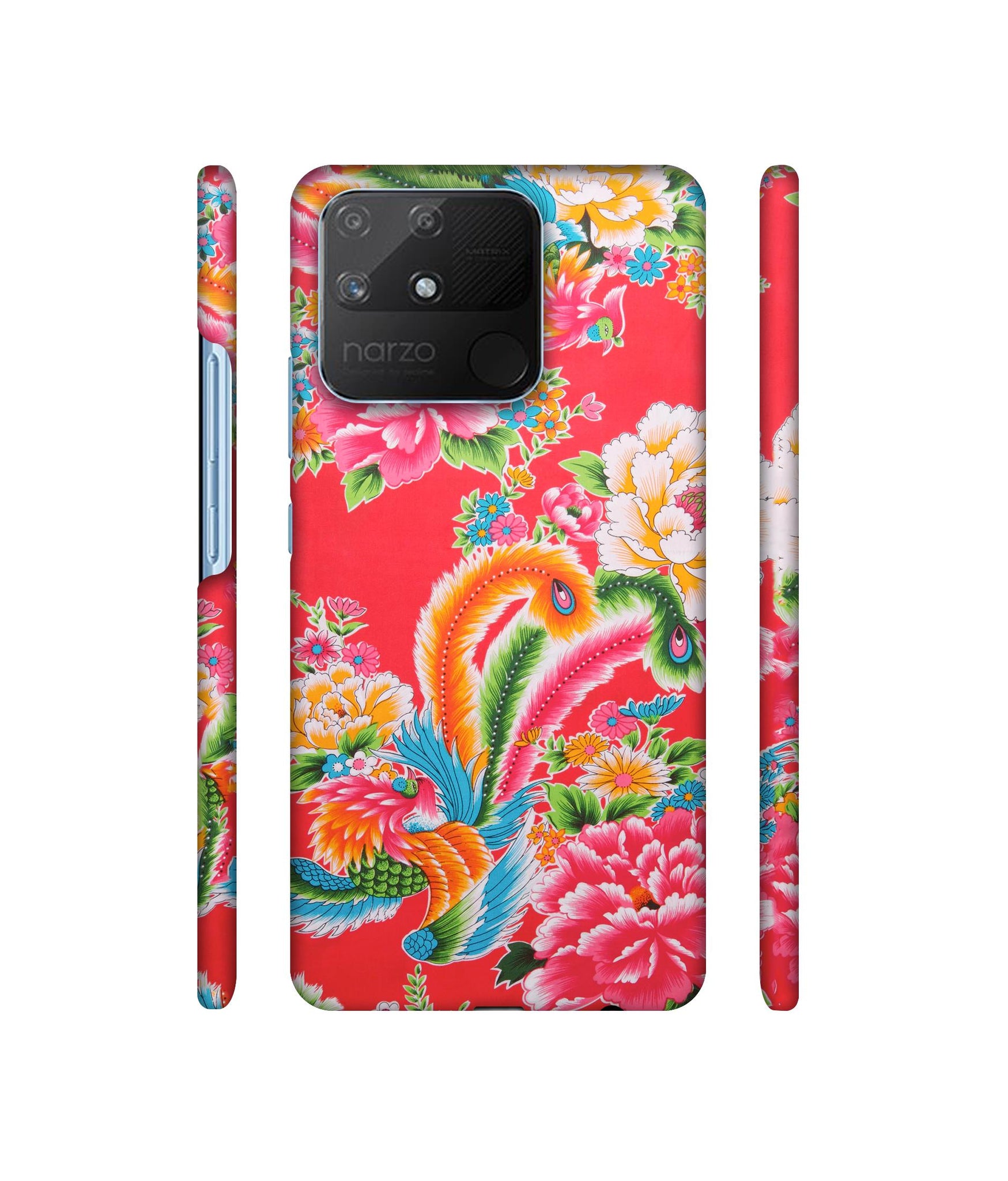 Cute Floral Pattern Print Designer Hard Back Cover for Realme Narzo 50A