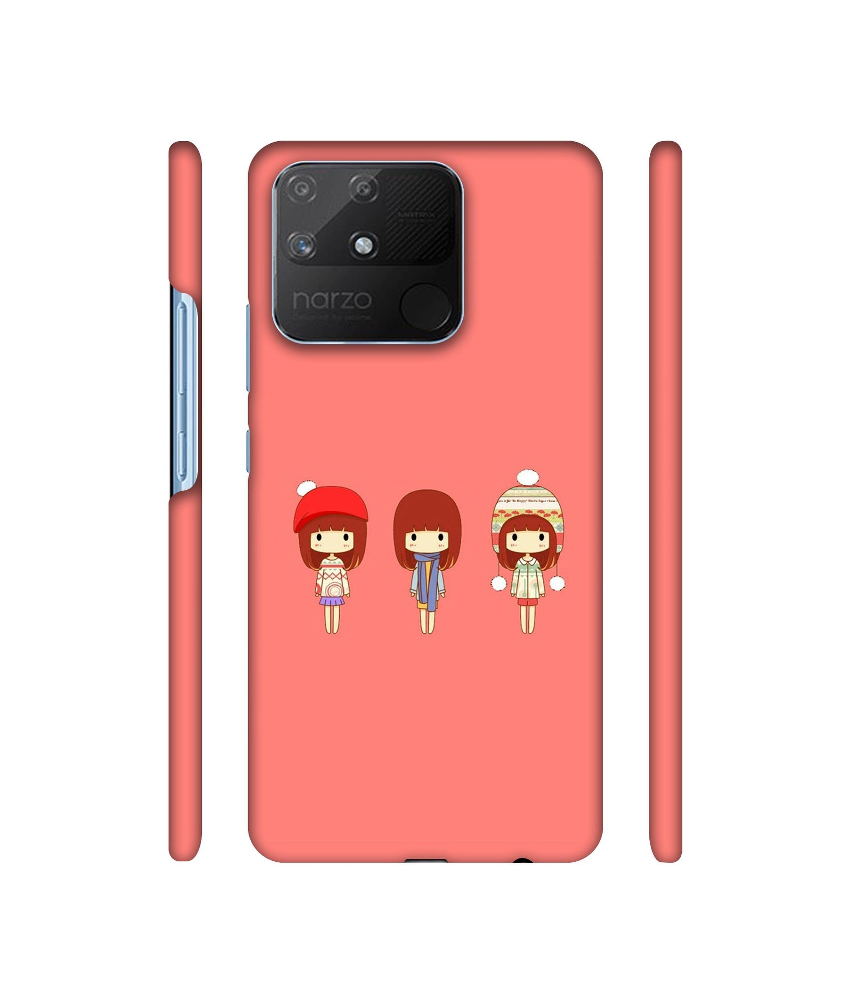 Cute Girls Designer Hard Back Cover for Realme Narzo 50A