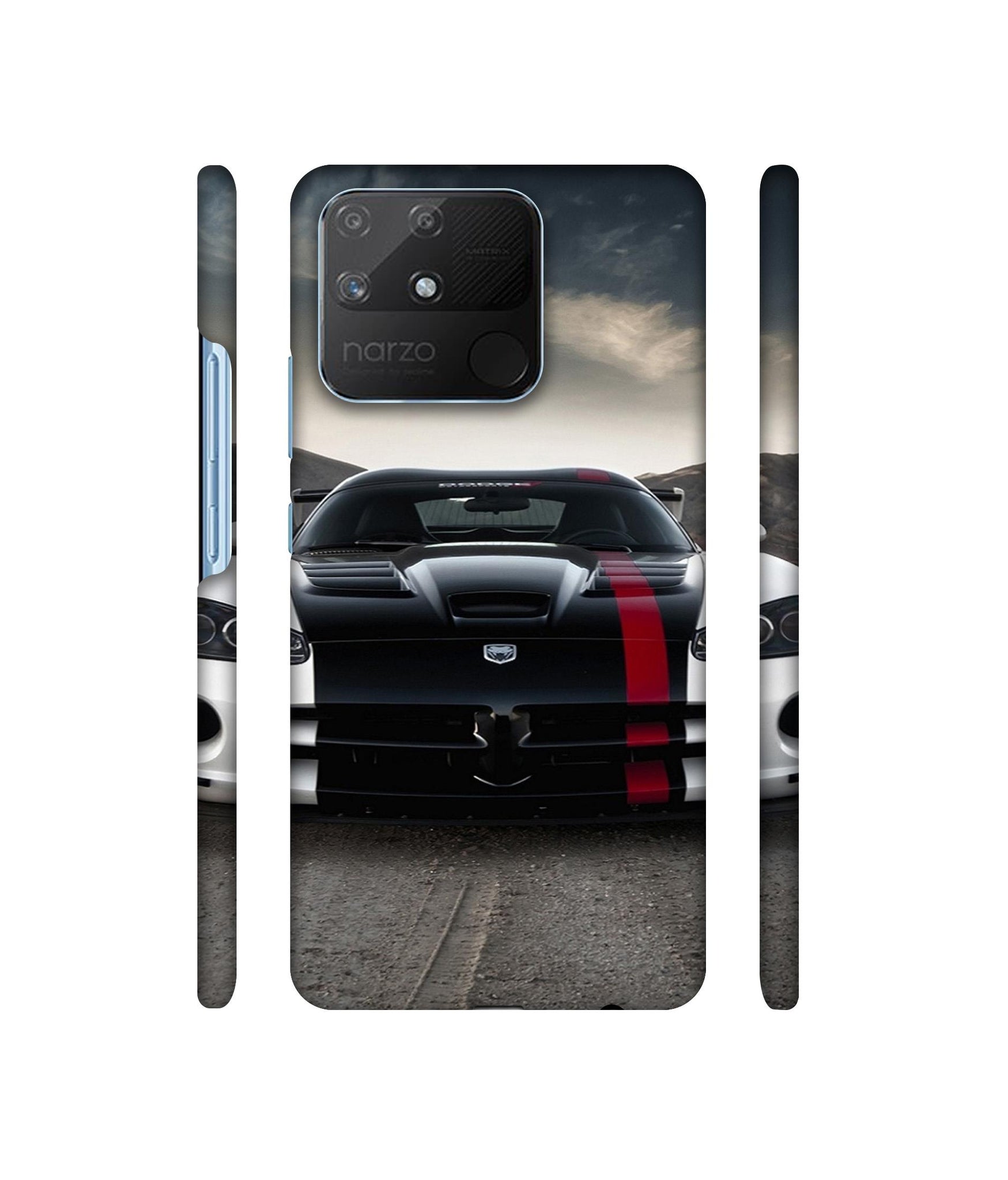 Sports Car Pattern Designer Hard Back Cover for Realme Narzo 50A