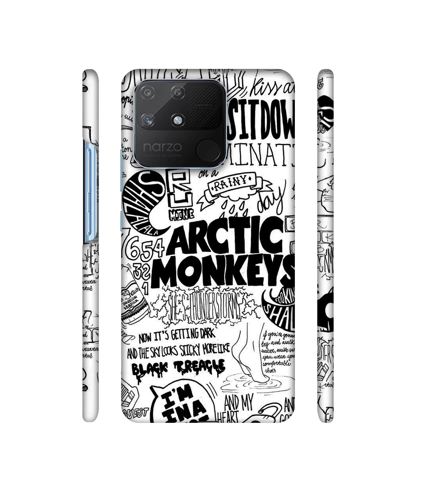 Arctic Monkeys Pattern Designer Hard Back Cover for Realme Narzo 50A